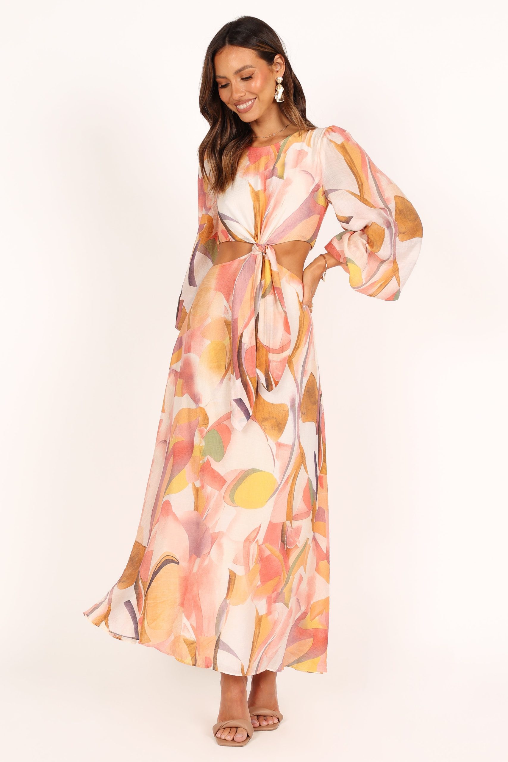 Laquin Long Sleeve Maxi Dress - Pink - Image 2