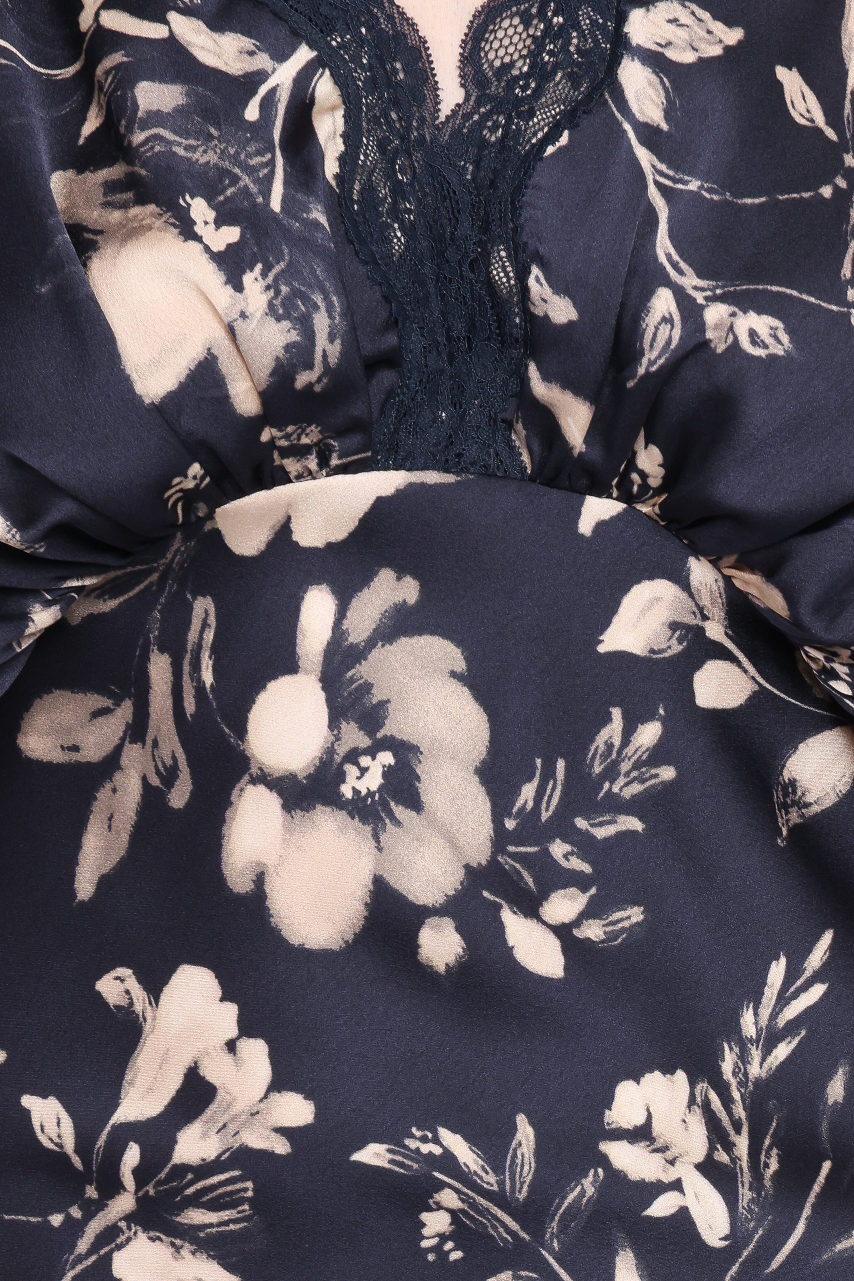 Laurent Midi Dress - Navy Cream Floral - Image 6