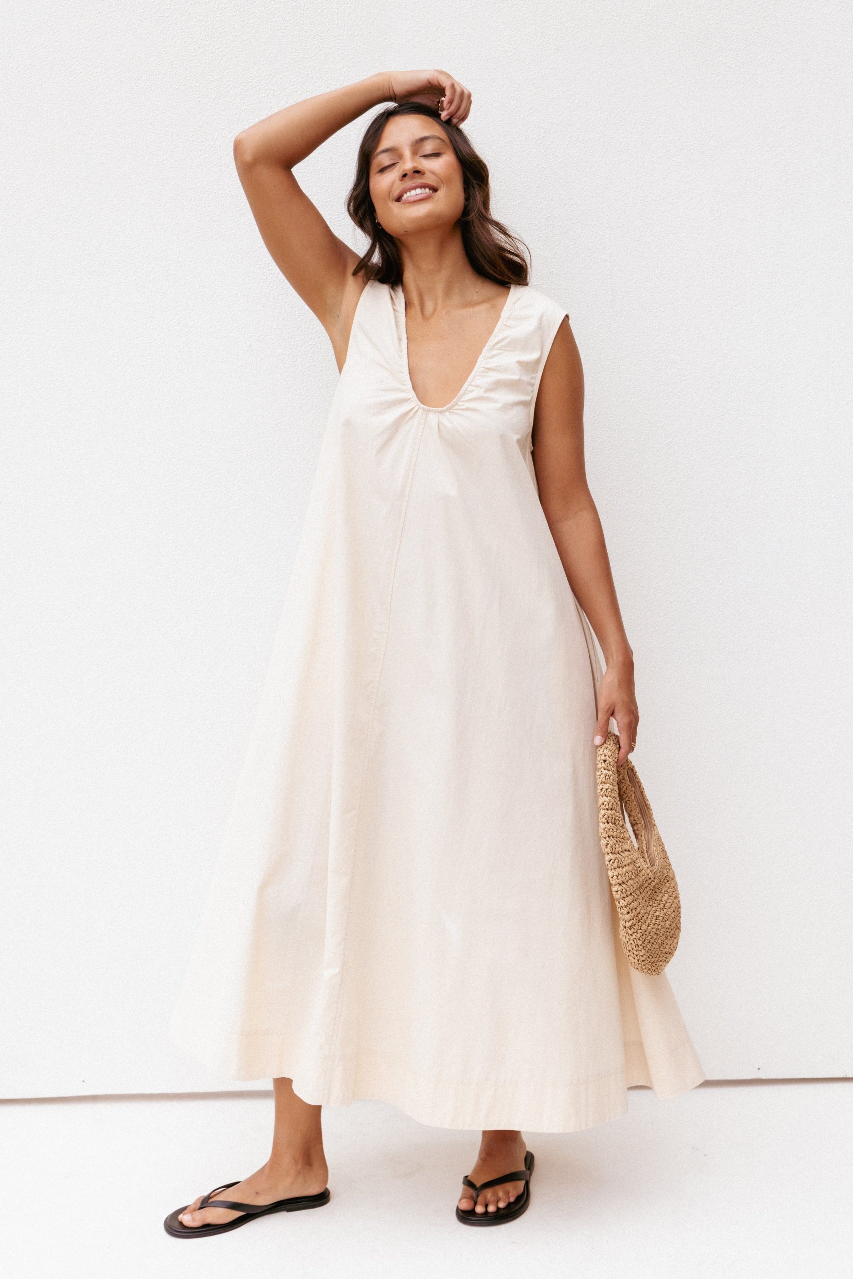 Laurita Maxi Dress - Oatmeal - Image 8