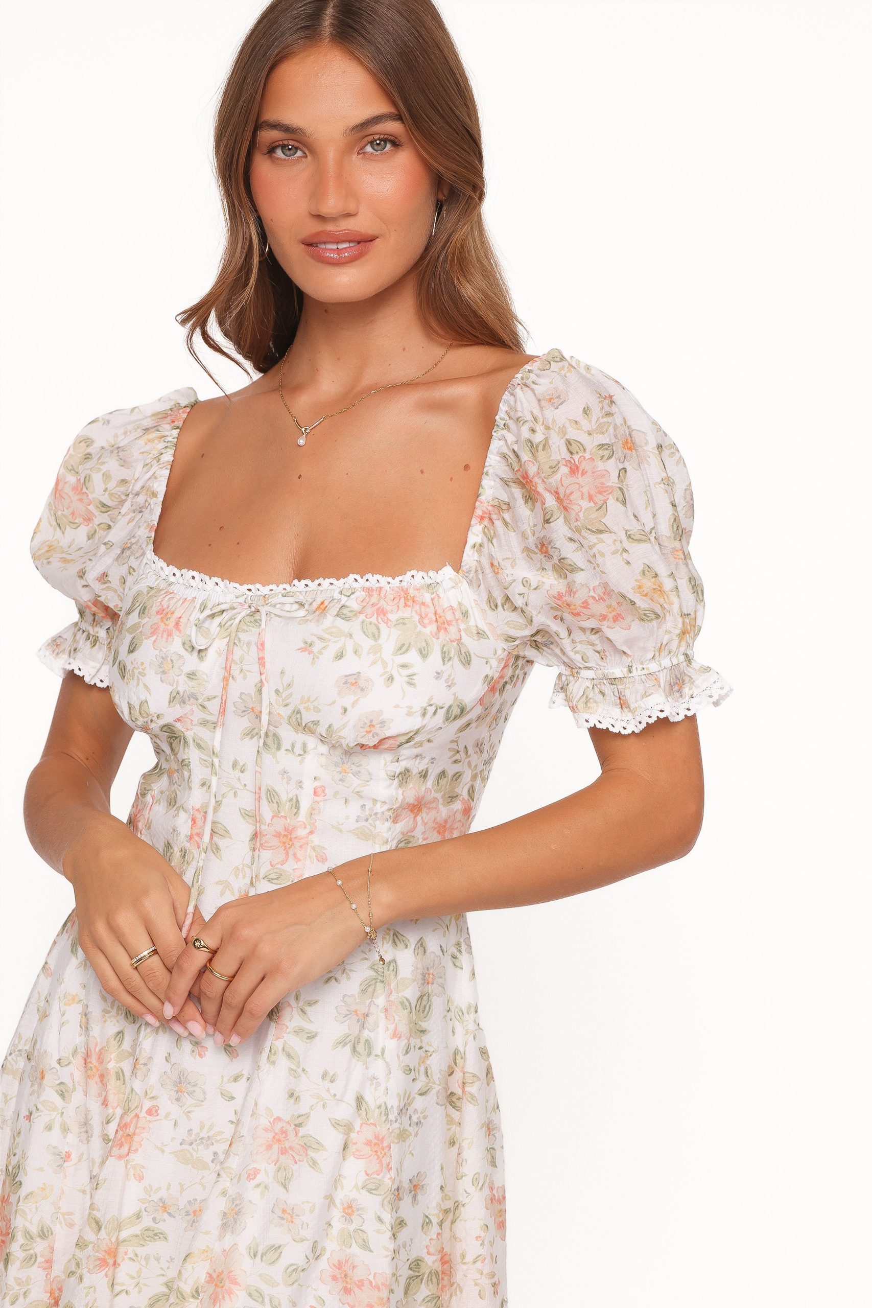 Lavia Mini Dress - White Multi Floral - Image 3