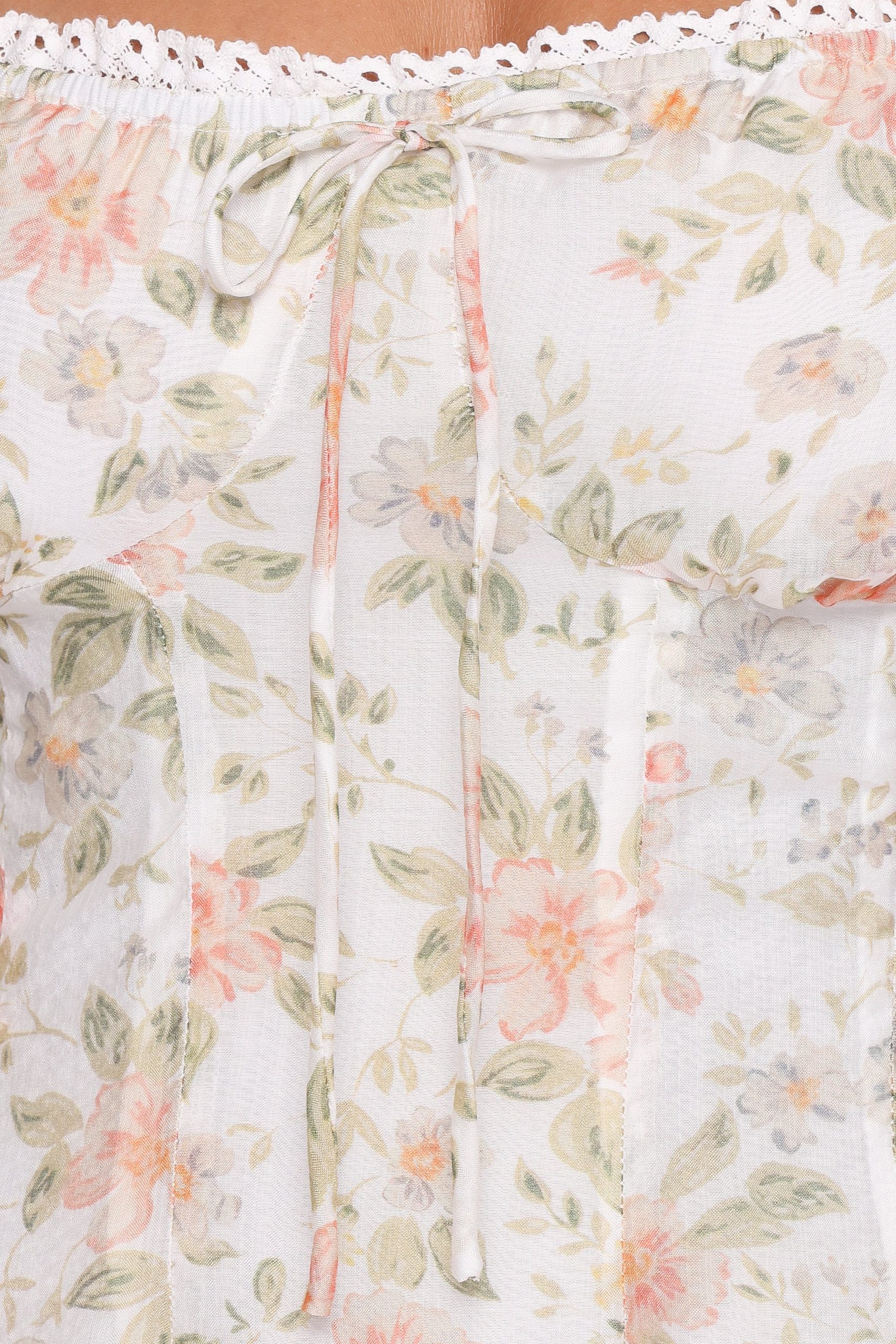 Lavia Mini Dress - White Multi Floral - Image 7
