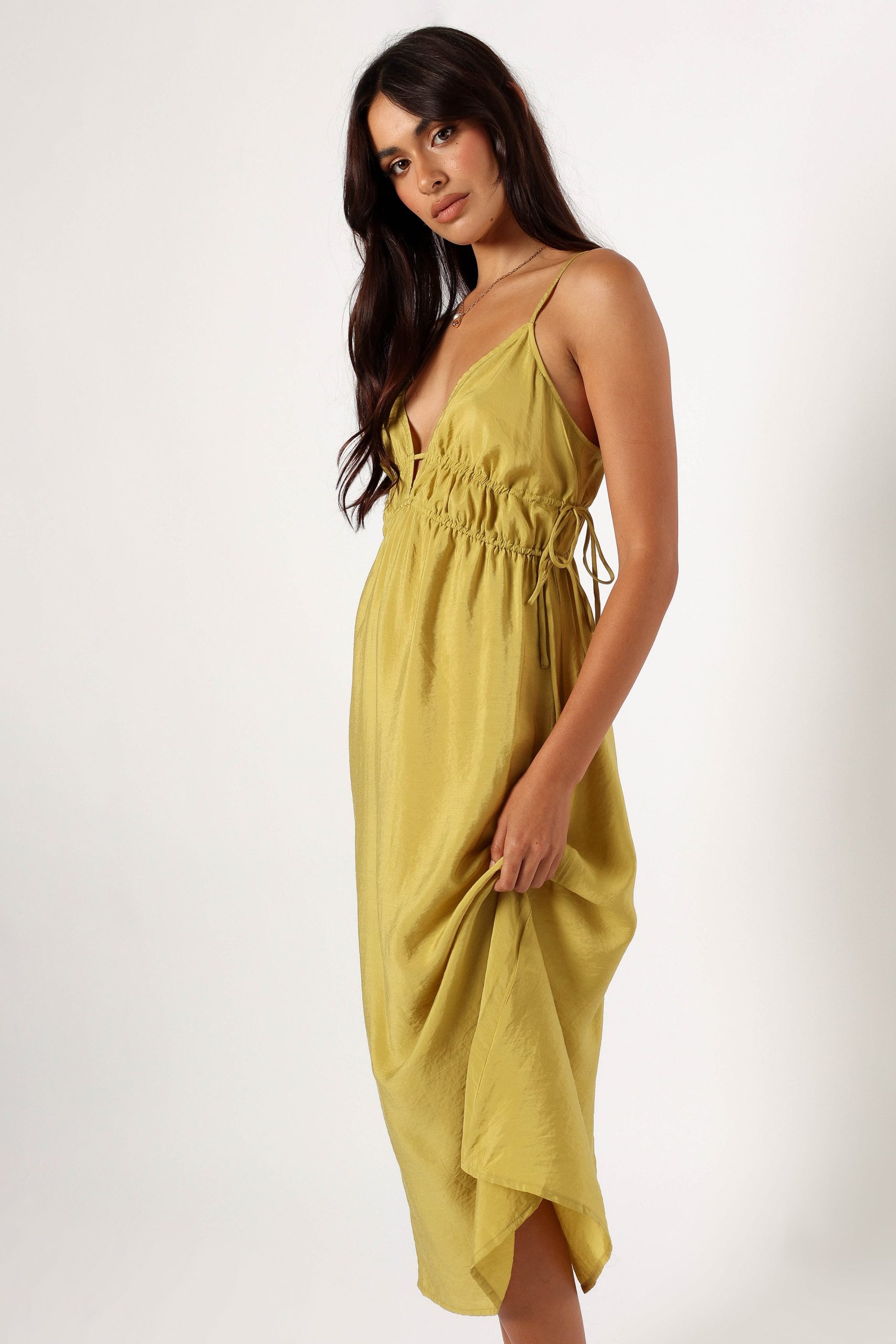 Layton Midi Dress - Olive - Image 2