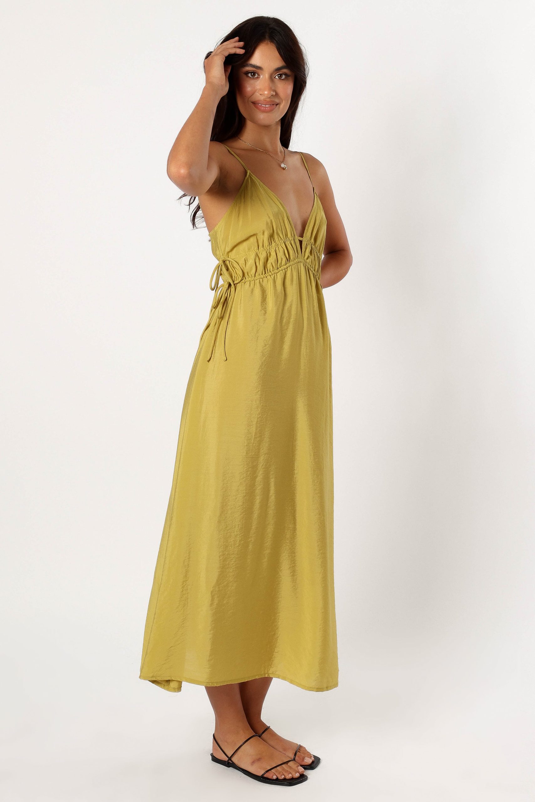 Layton Midi Dress - Olive - Image 5