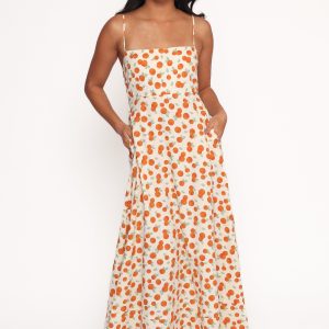 Leah Maxi Dress - Clementine Print