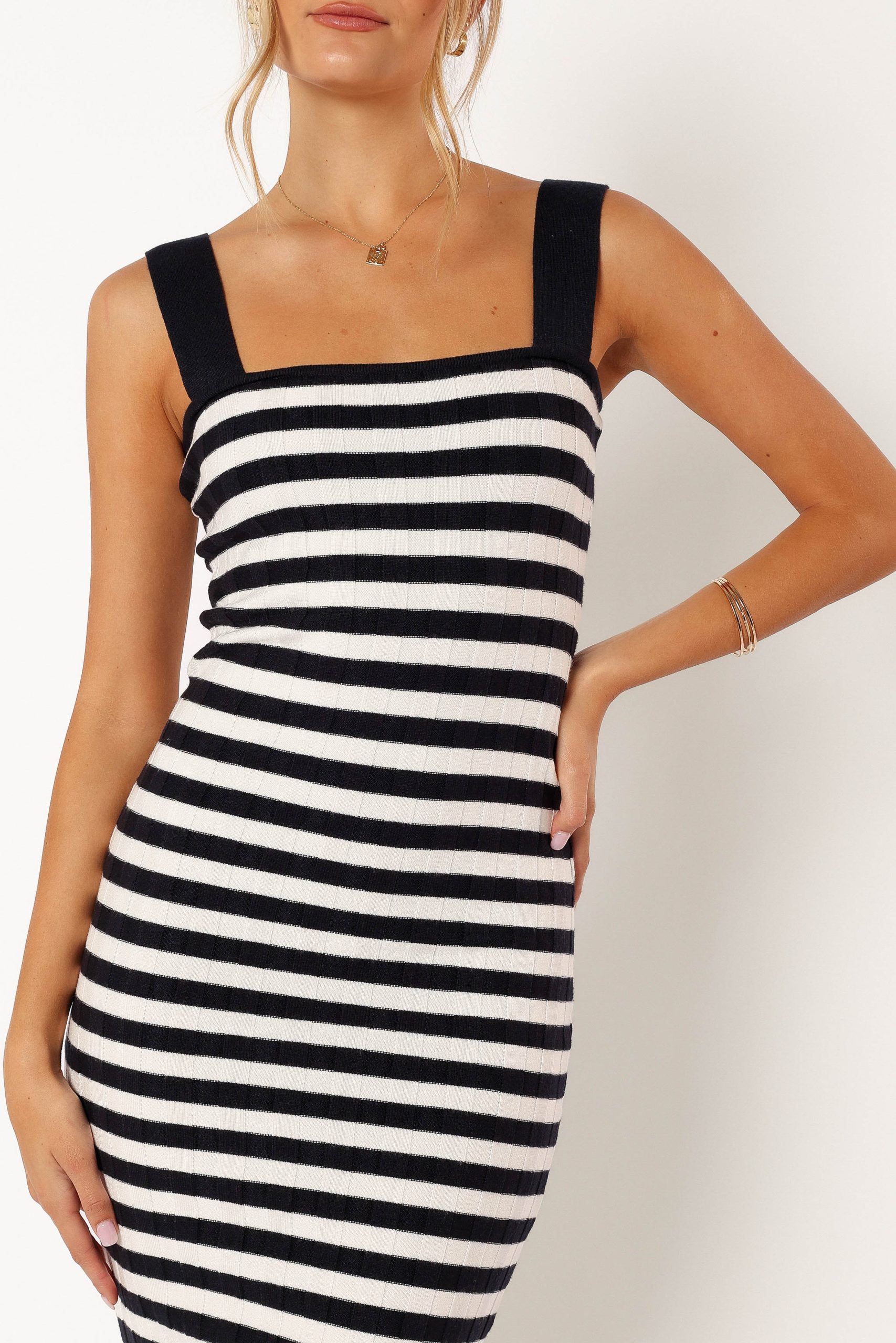 Ledger Midi Dress - Navy Stripe - Image 7