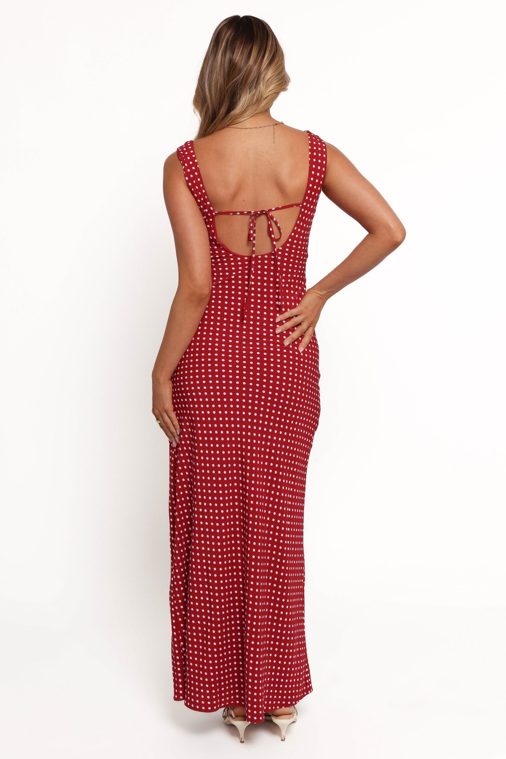 Leni Maxi Dress - Red Polka Dot - Image 5