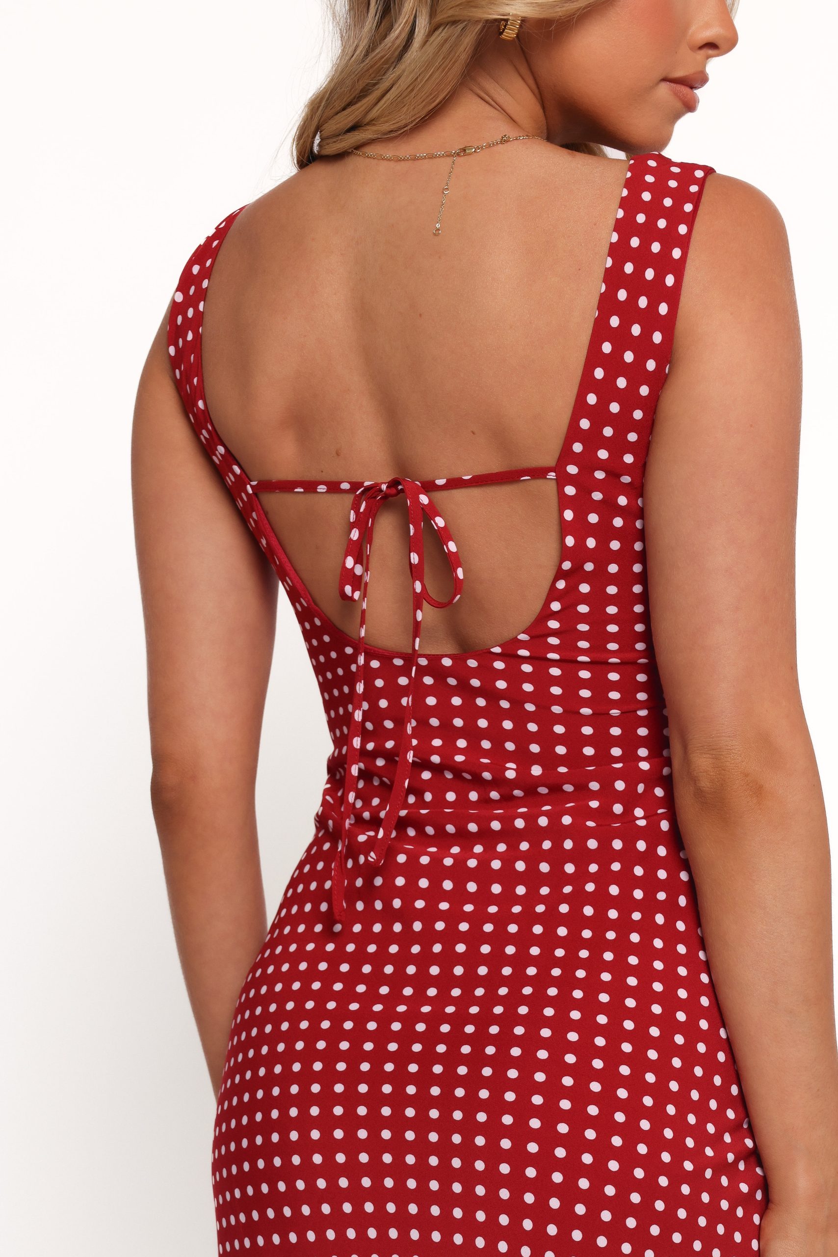 Leni Maxi Dress - Red Polka Dot - Image 6