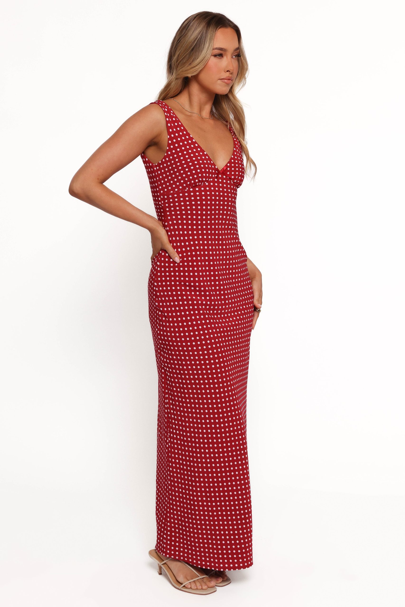 Leni Maxi Dress - Red Polka Dot - Image 7