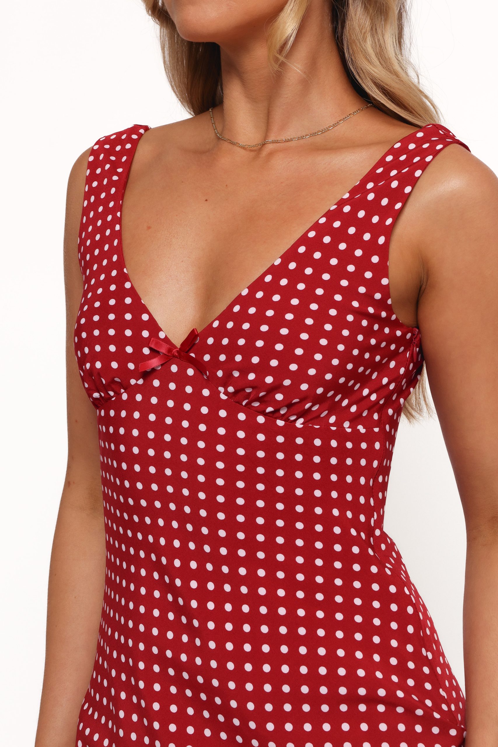 Leni Maxi Dress - Red Polka Dot - Image 8