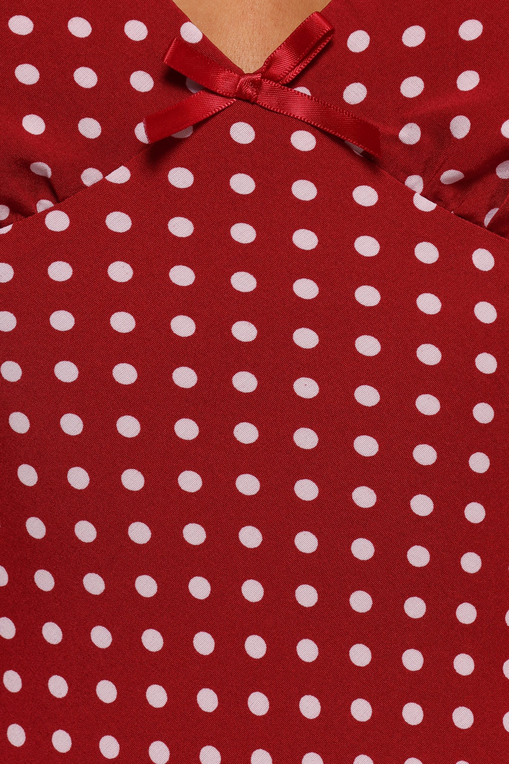 Leni Maxi Dress - Red Polka Dot - Image 9