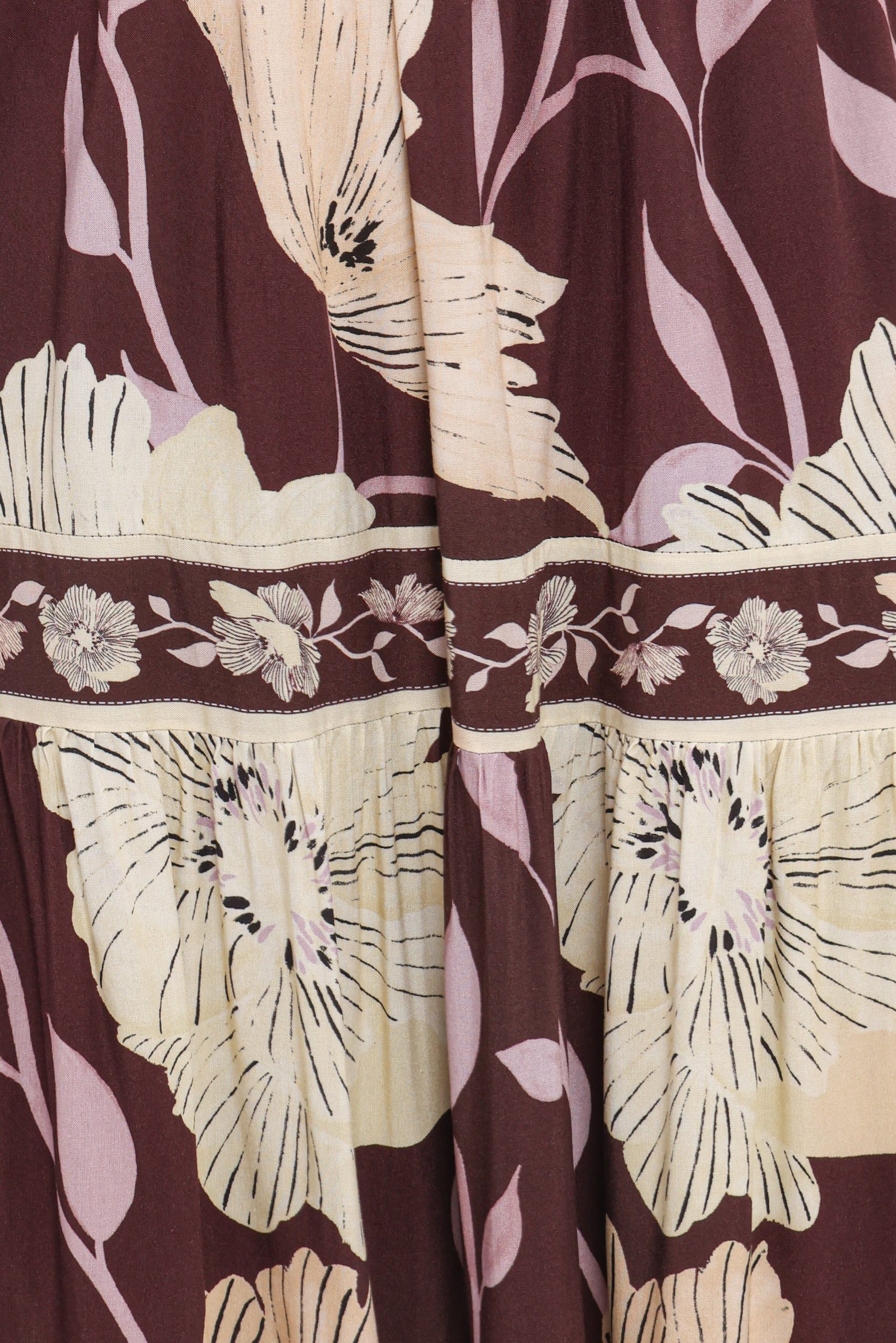 Leonor Maxi Dress - Yellow Brown Floral - Image 5