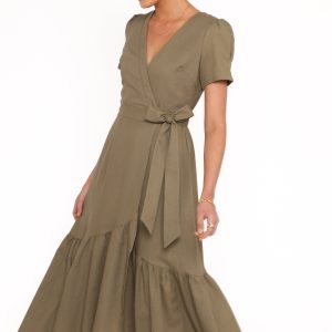 Leontine Midi Dress - Olive