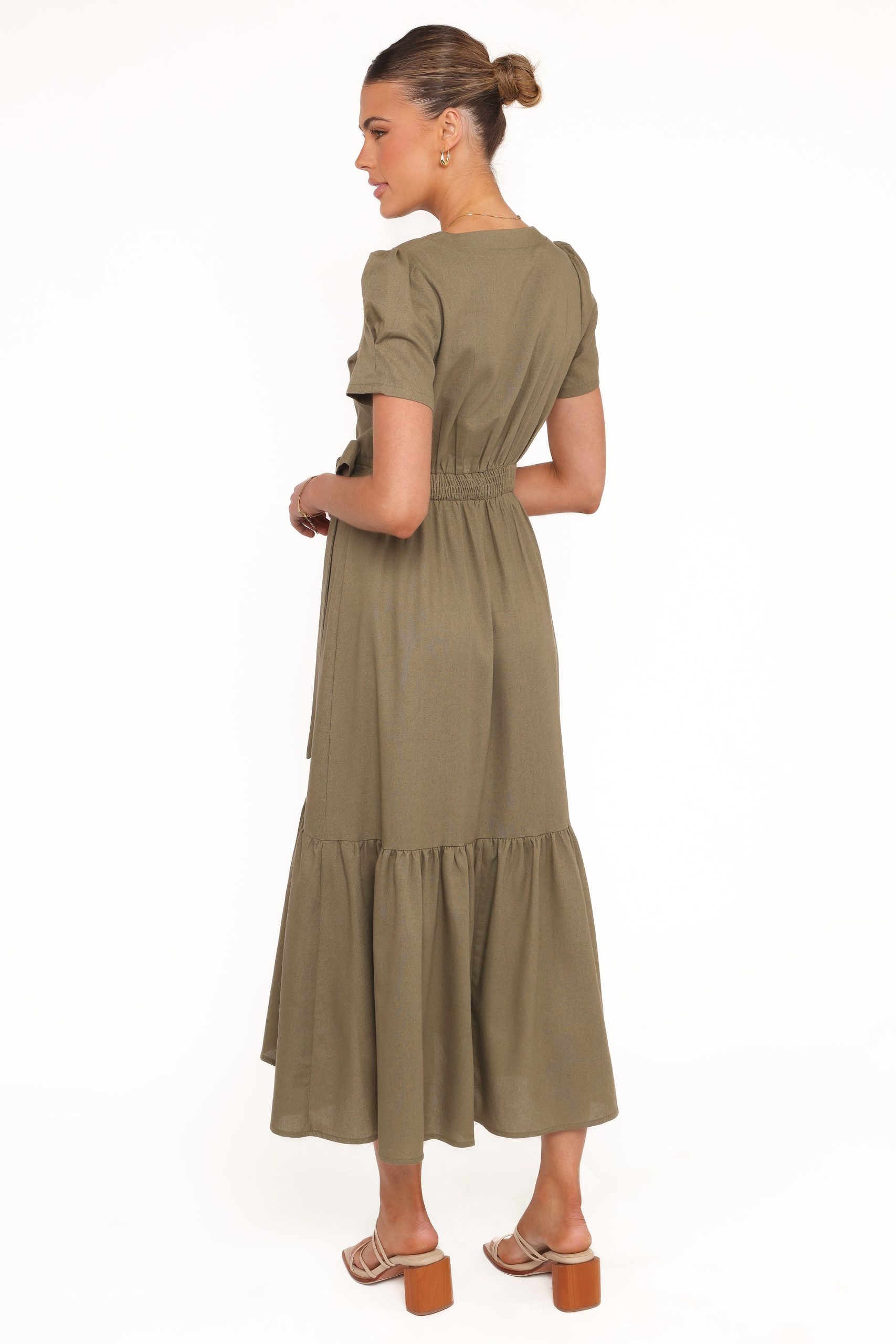 Leontine Midi Dress - Olive - Image 4