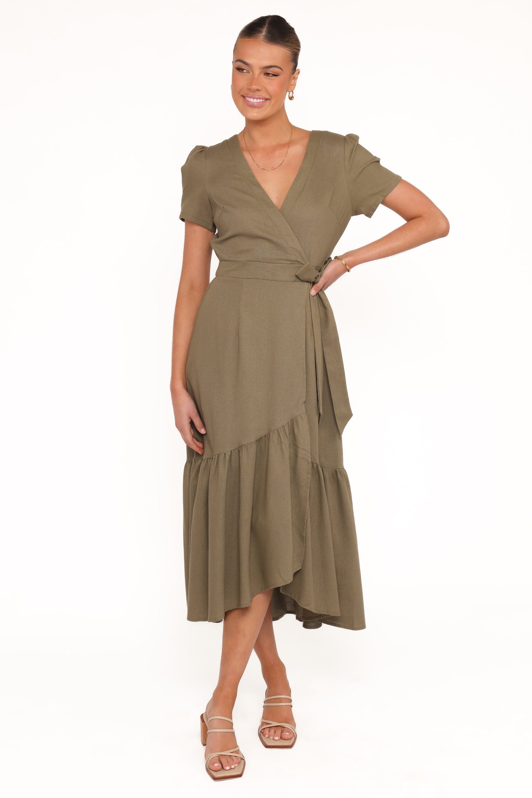 Leontine Midi Dress - Olive - Image 5