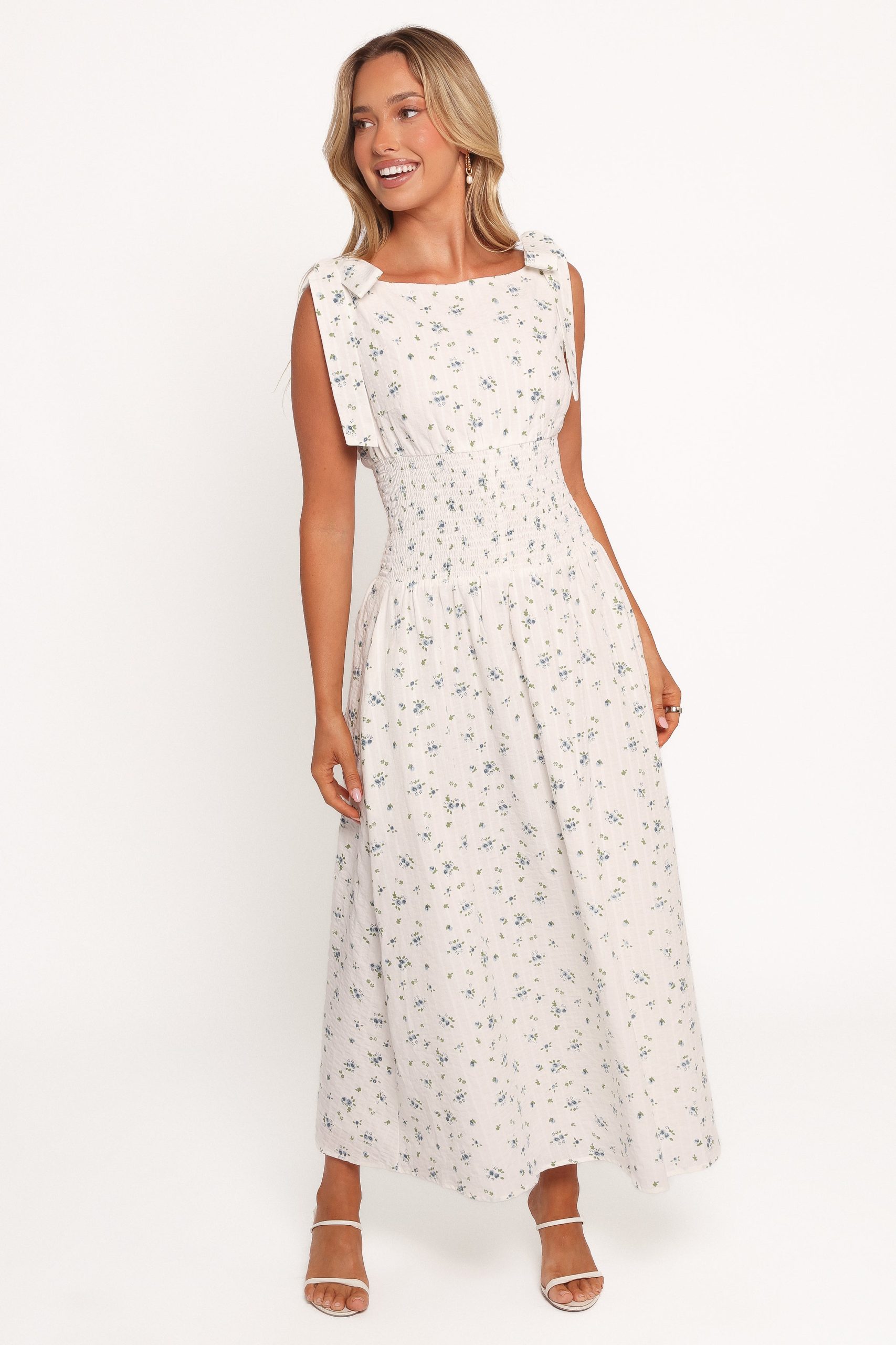 Leticia Midi Dress - Blue Ditsy Floral - Image 2