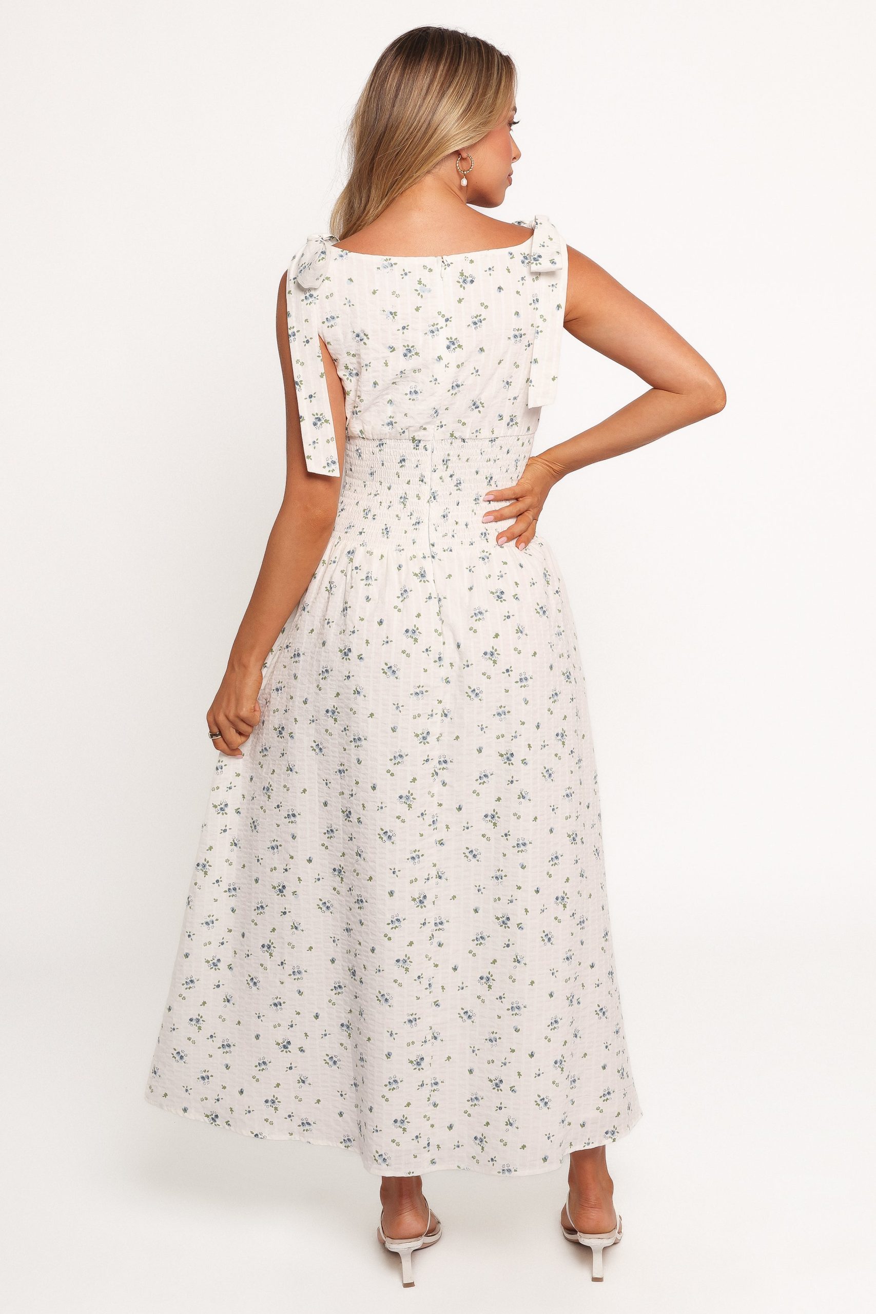 Leticia Midi Dress - Blue Ditsy Floral - Image 5