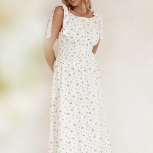 Leticia Midi Dress - Blue Ditsy Floral