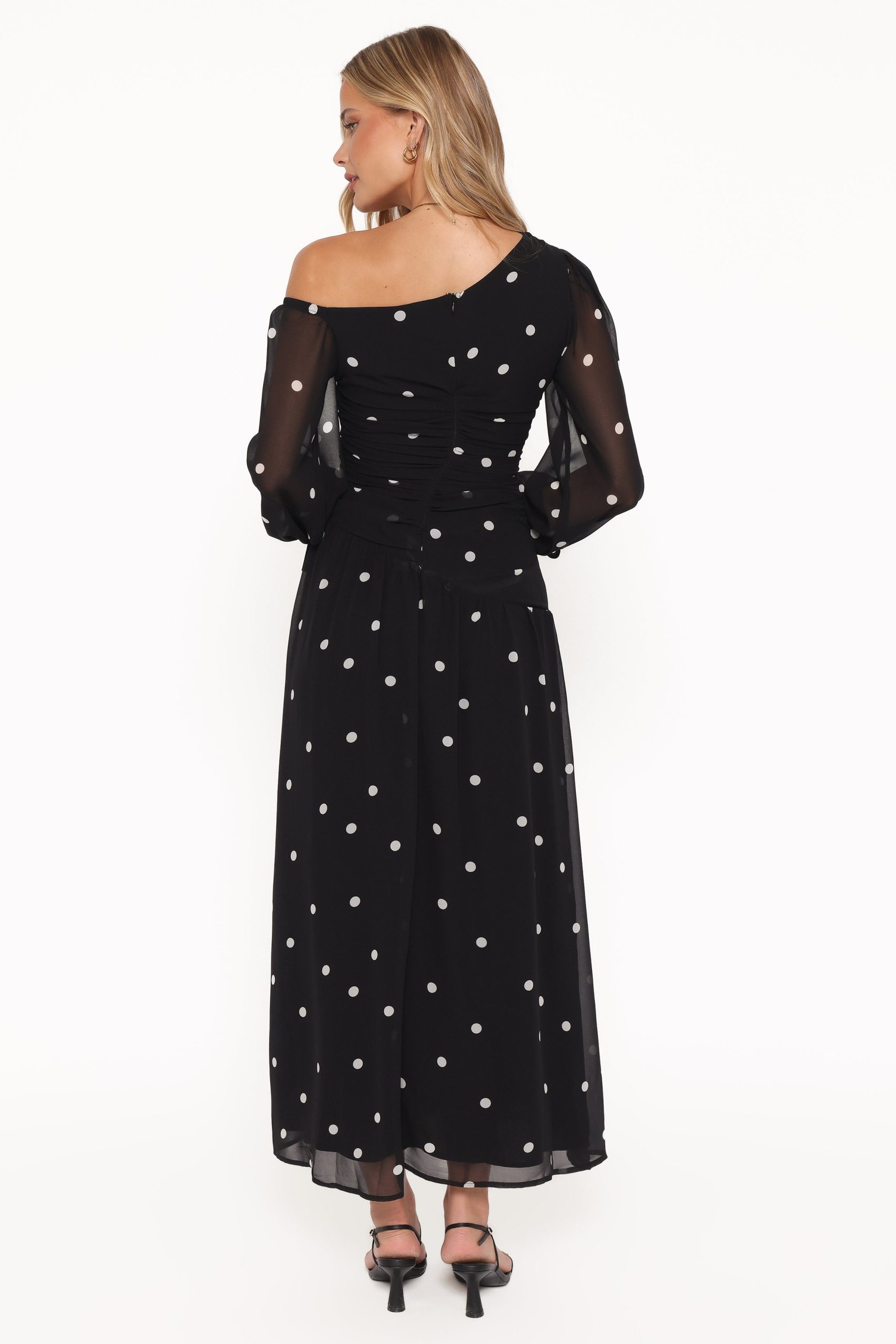 Levine Maxi Dress - Black Polka Dot - Image 5