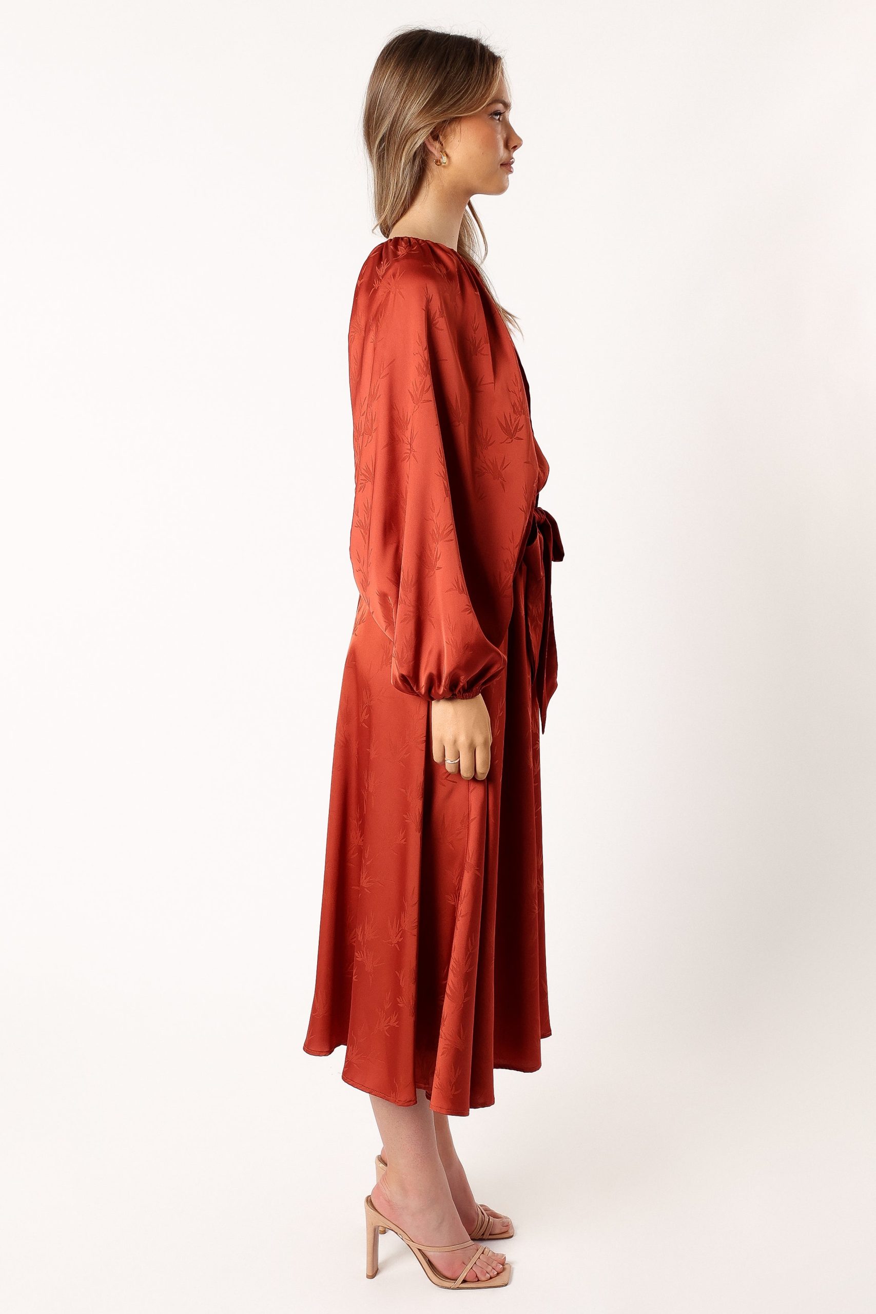 Lexie Long Sleeve Midi Dress - Bronze - Image 5