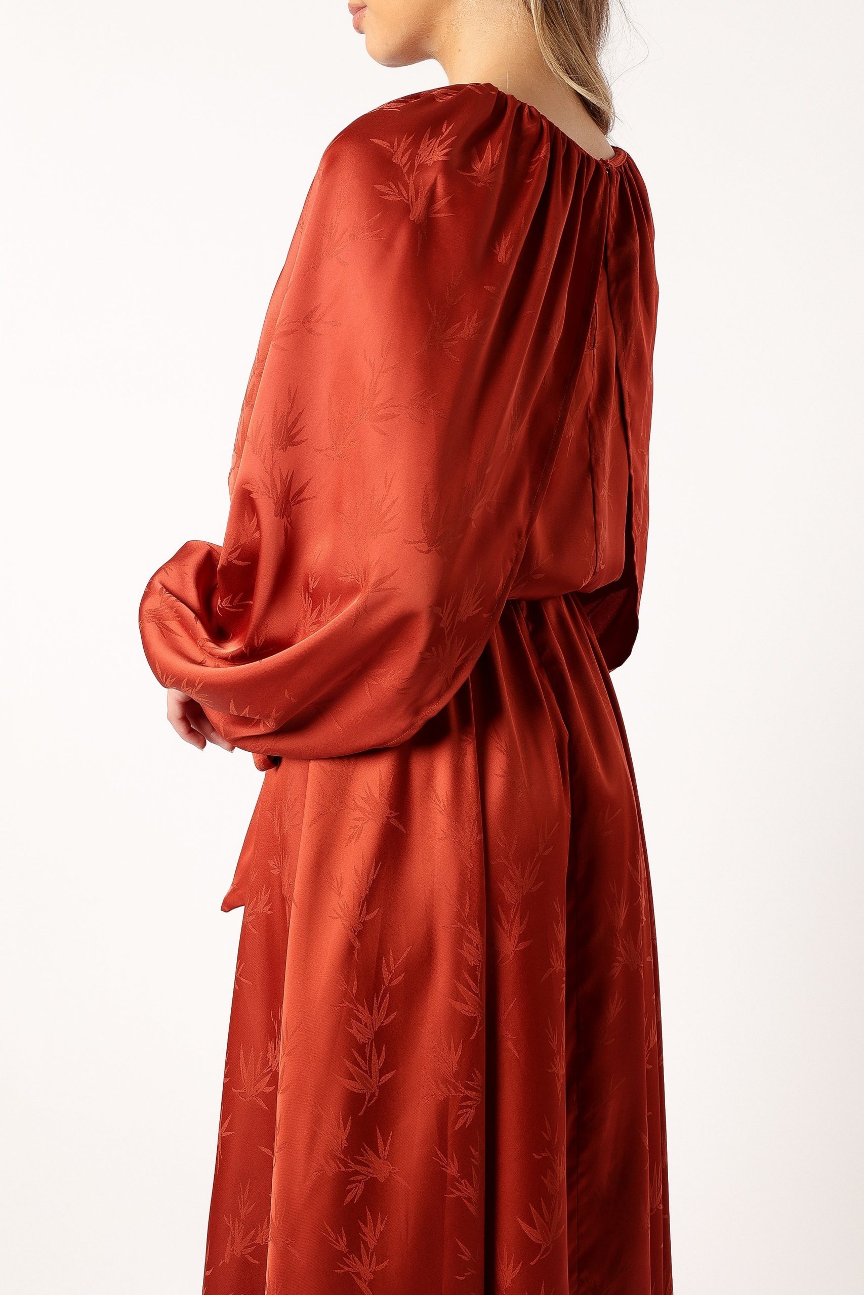 Lexie Long Sleeve Midi Dress - Bronze - Image 7