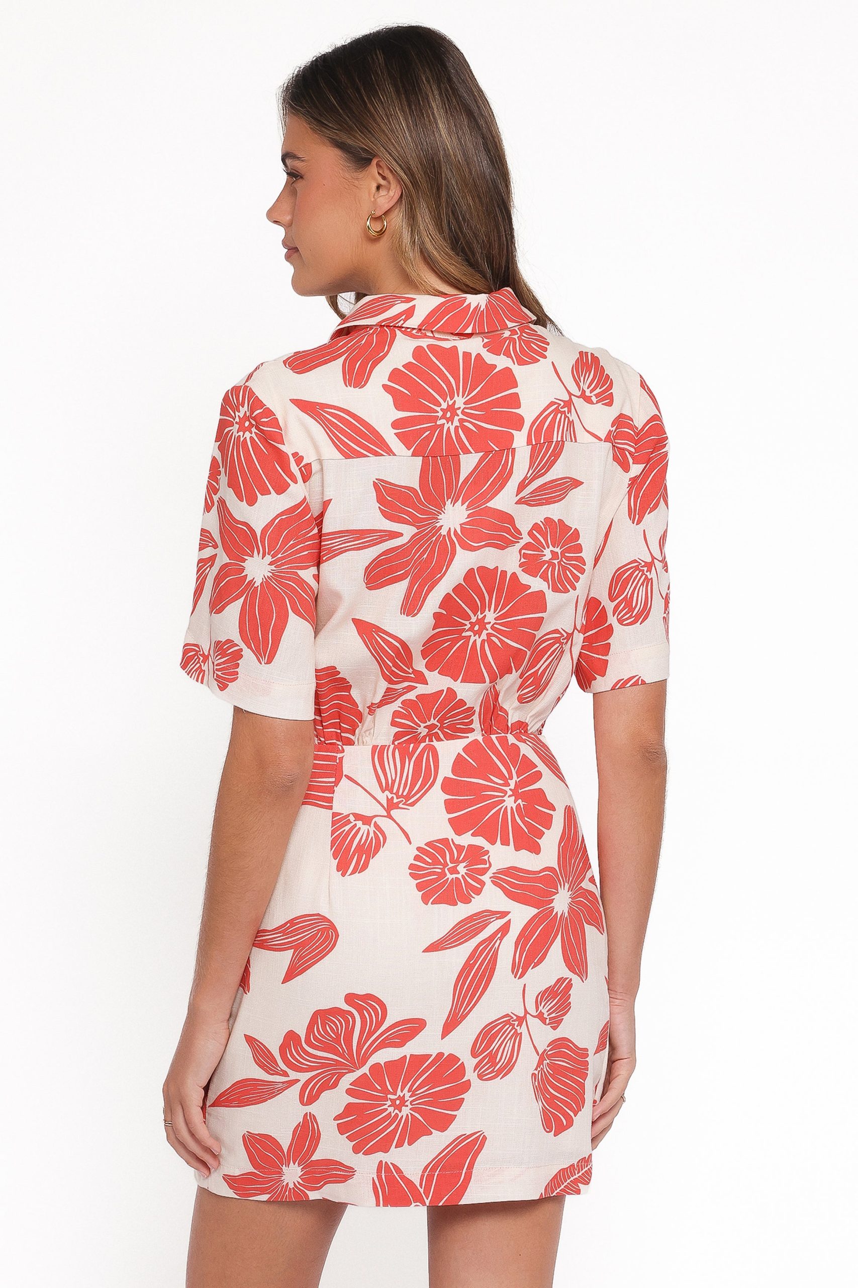 Leyton Mini Dress - Red Floral - Image 5