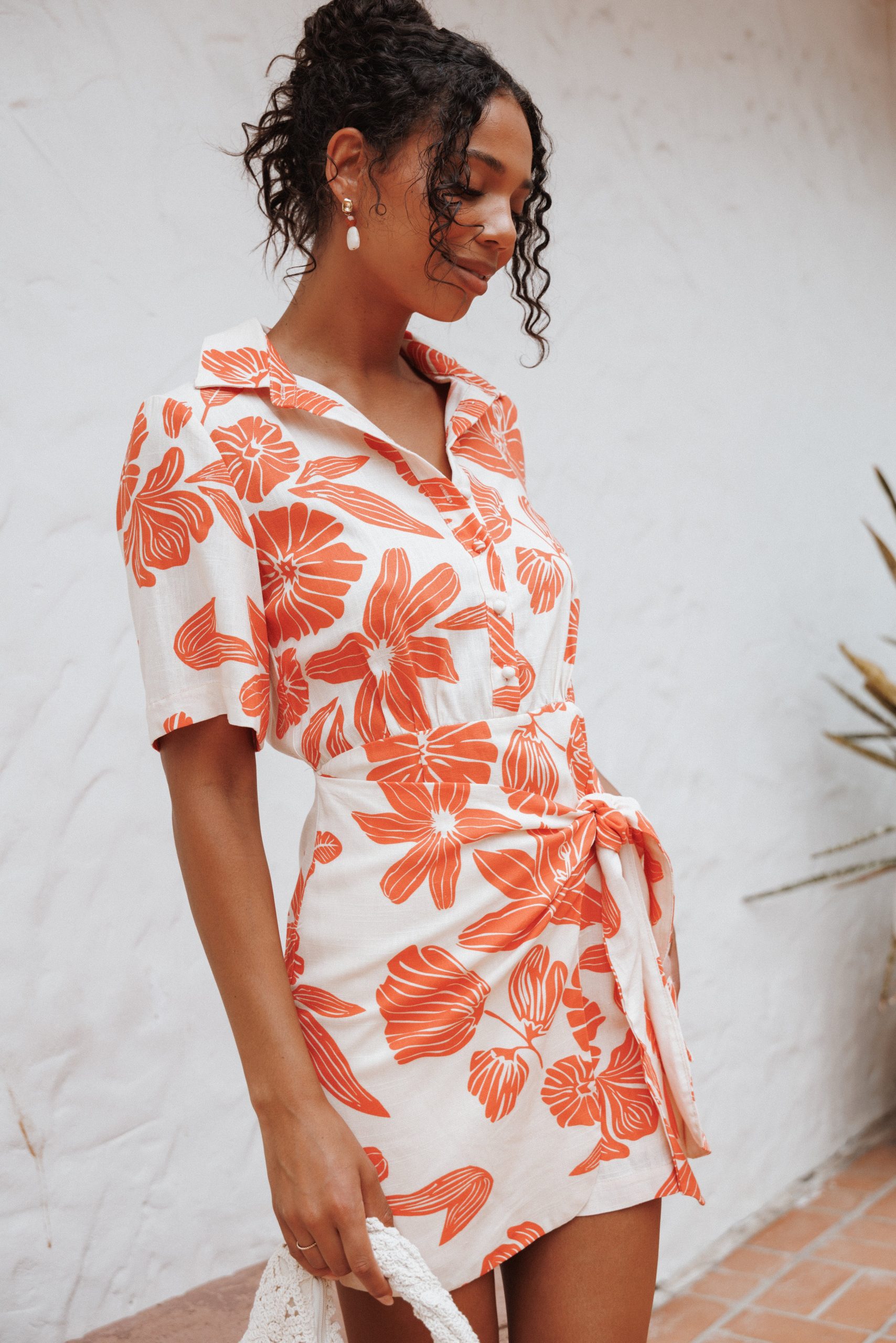 Leyton Mini Dress - Red Floral - Image 8
