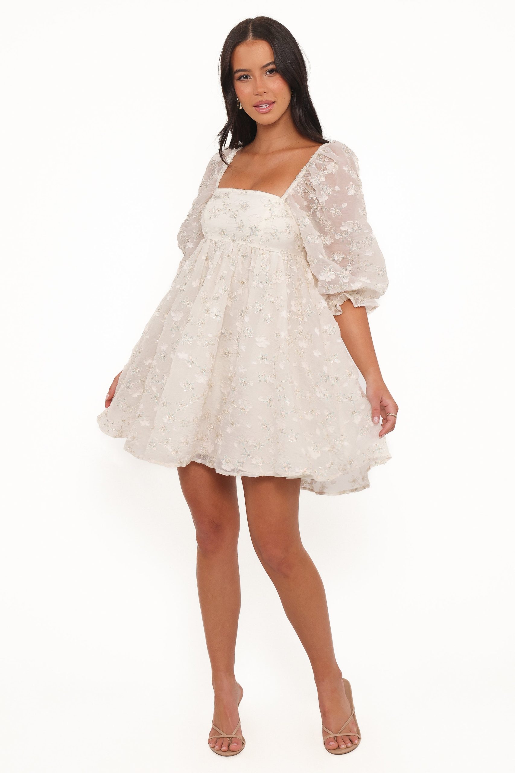 Lillan Mini Dress - Ivory Sequin - Image 5