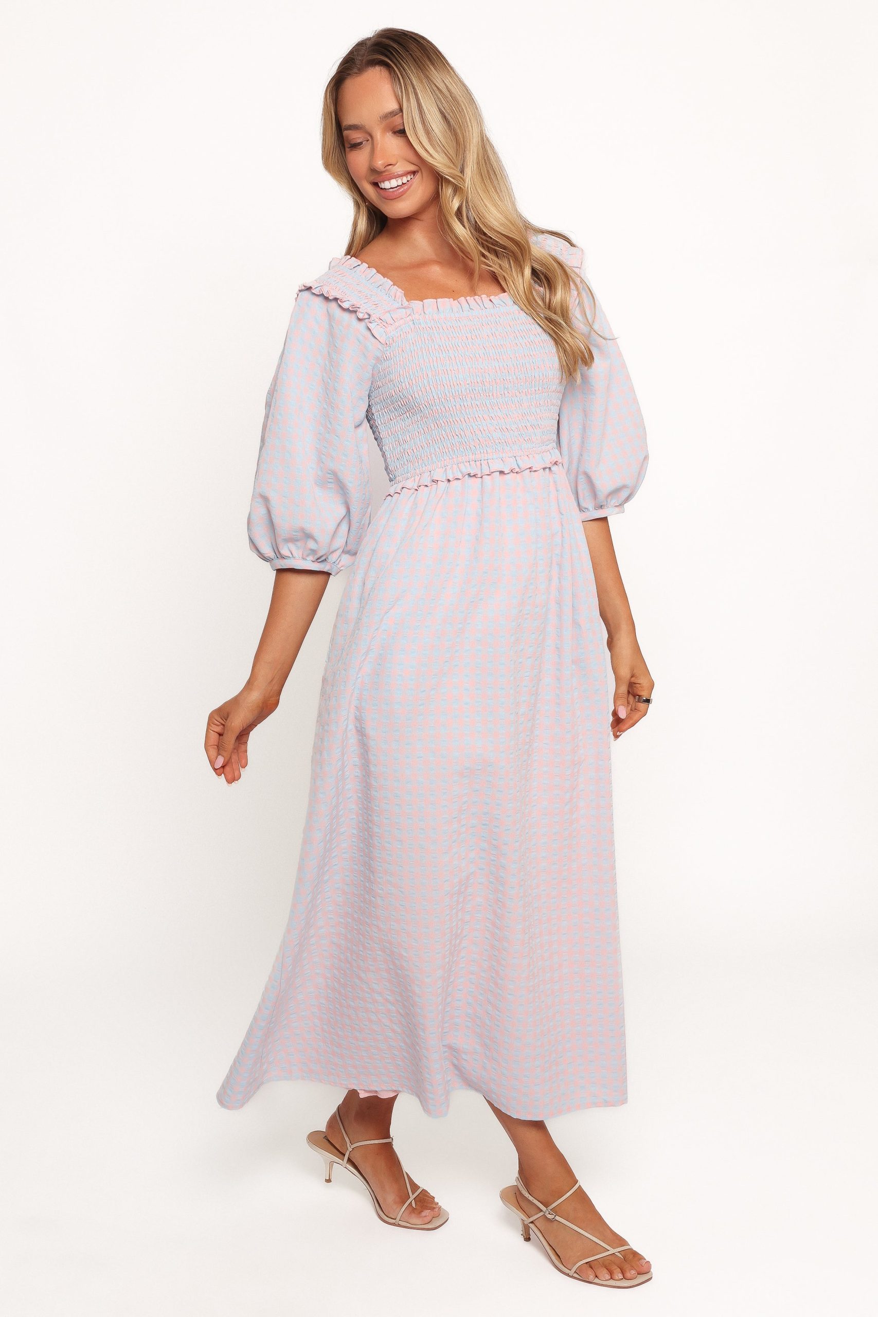 Lille Midi Dress - Blue Gingham - Image 5