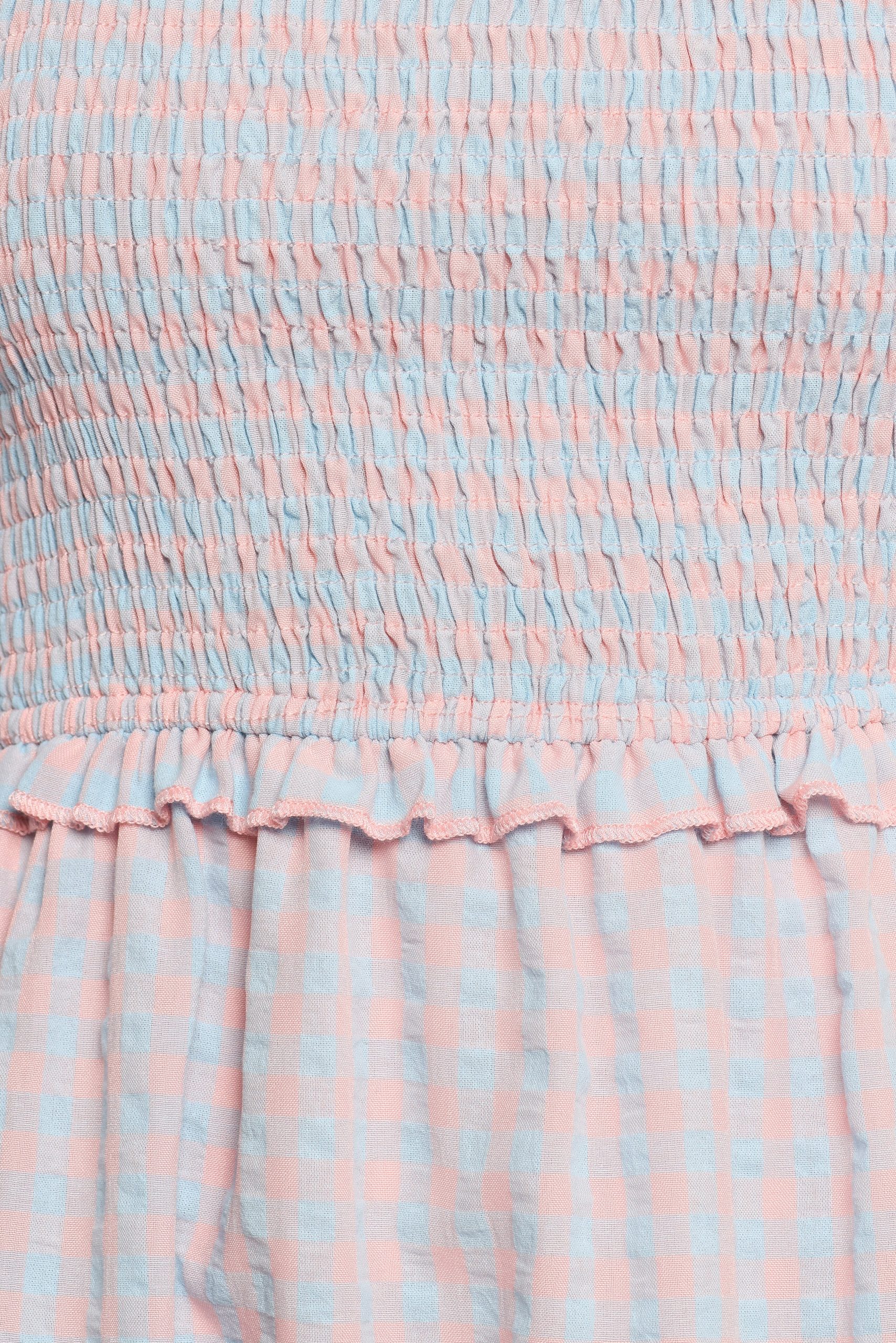 Lille Midi Dress - Blue Gingham - Image 6