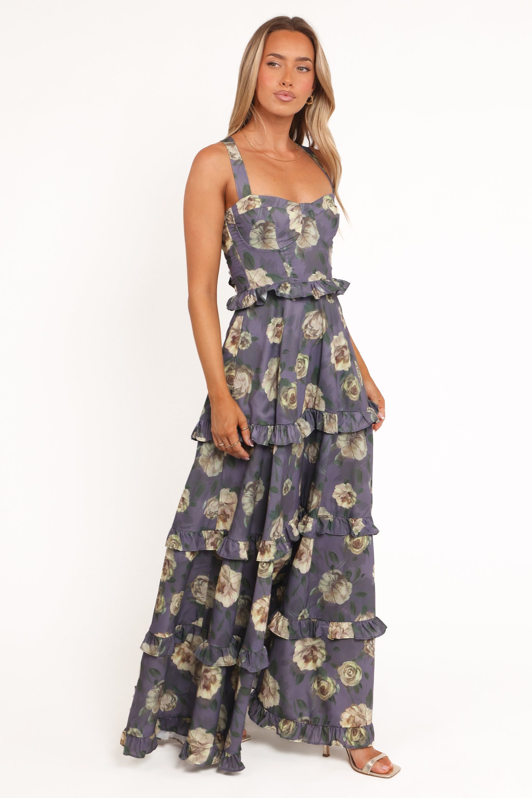 Lillee Tiered Maxi Dress - Lavender Floral - Image 7