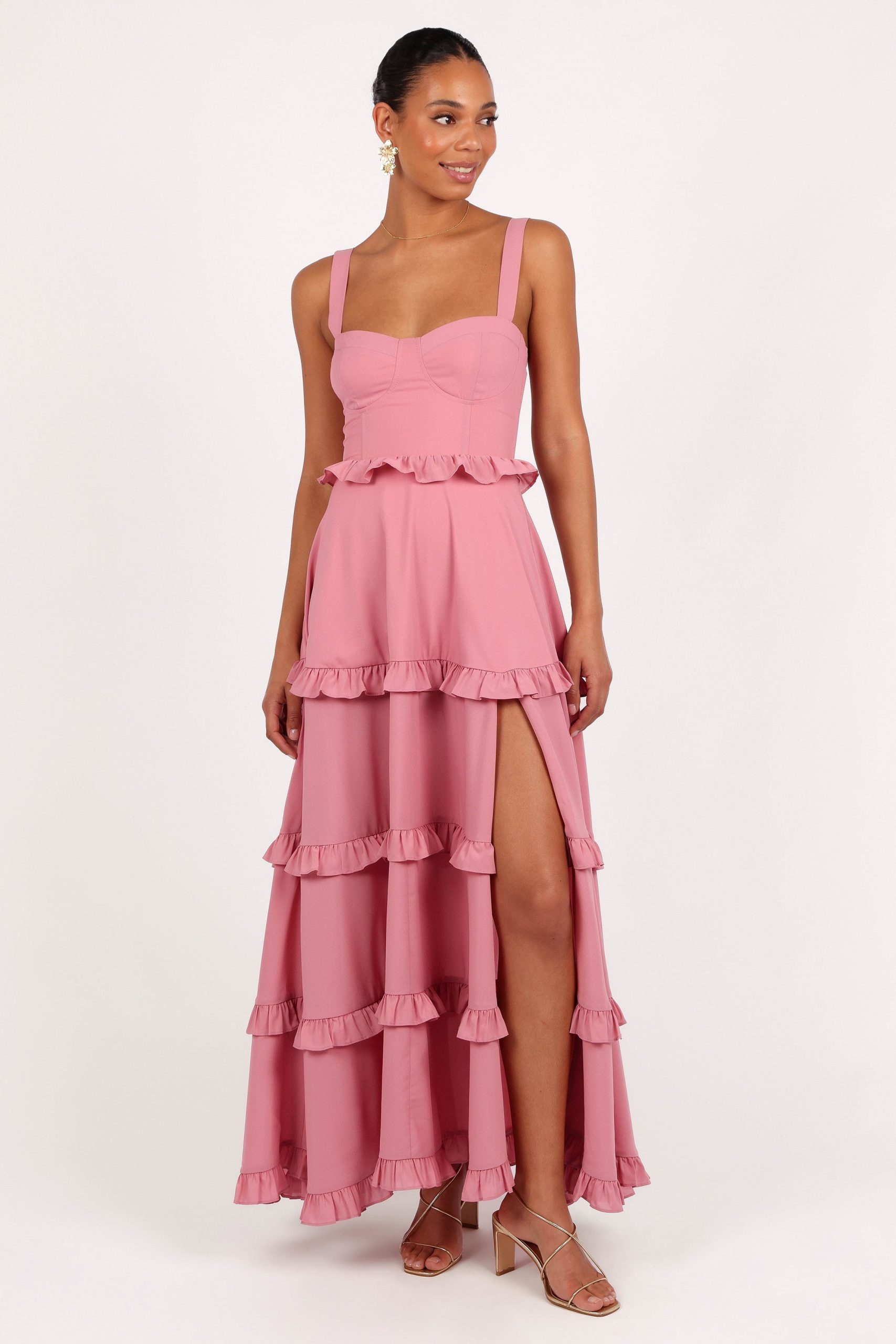 Lillee Tiered Maxi Dress - Mauve - Image 3