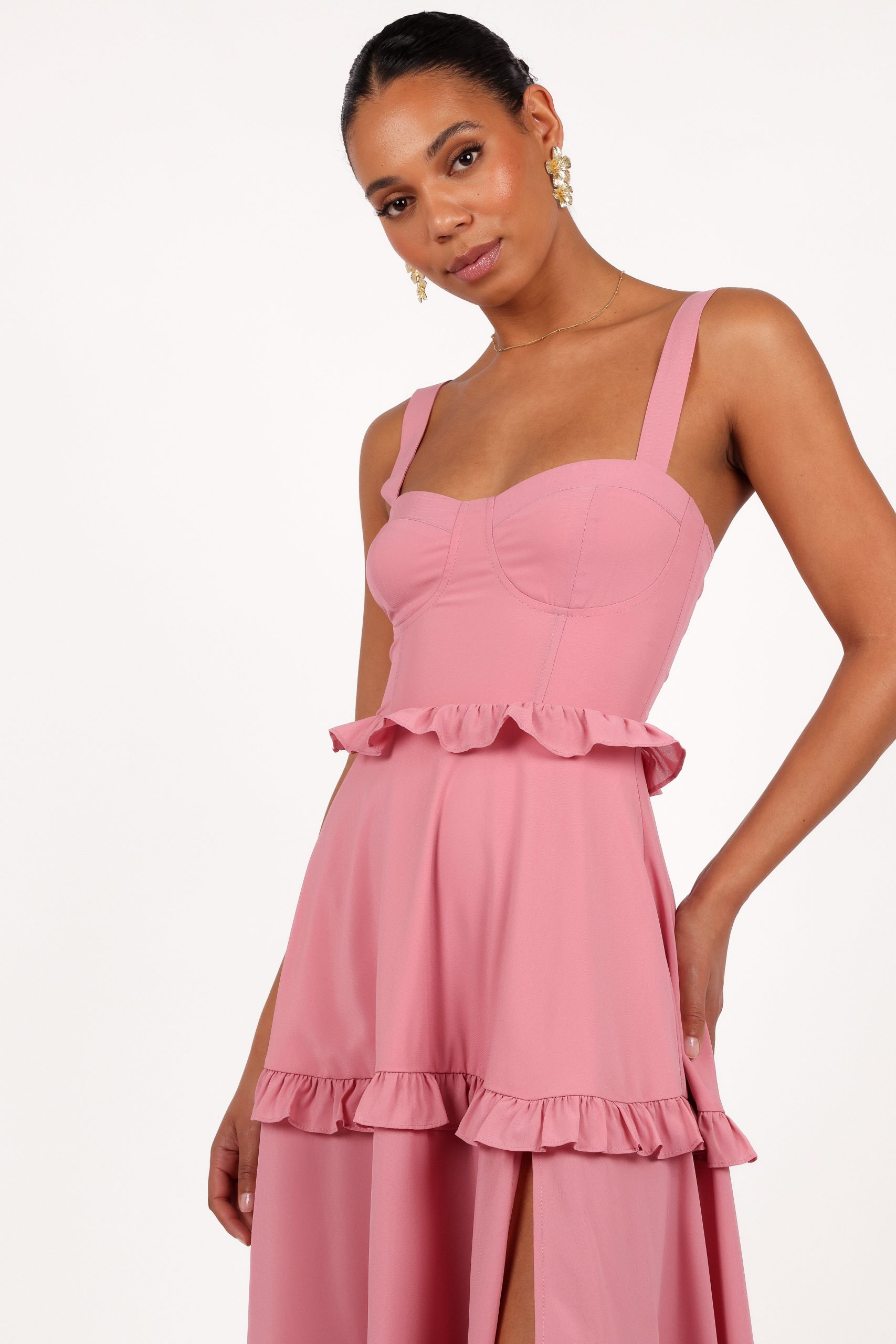 Lillee Tiered Maxi Dress - Mauve - Image 4