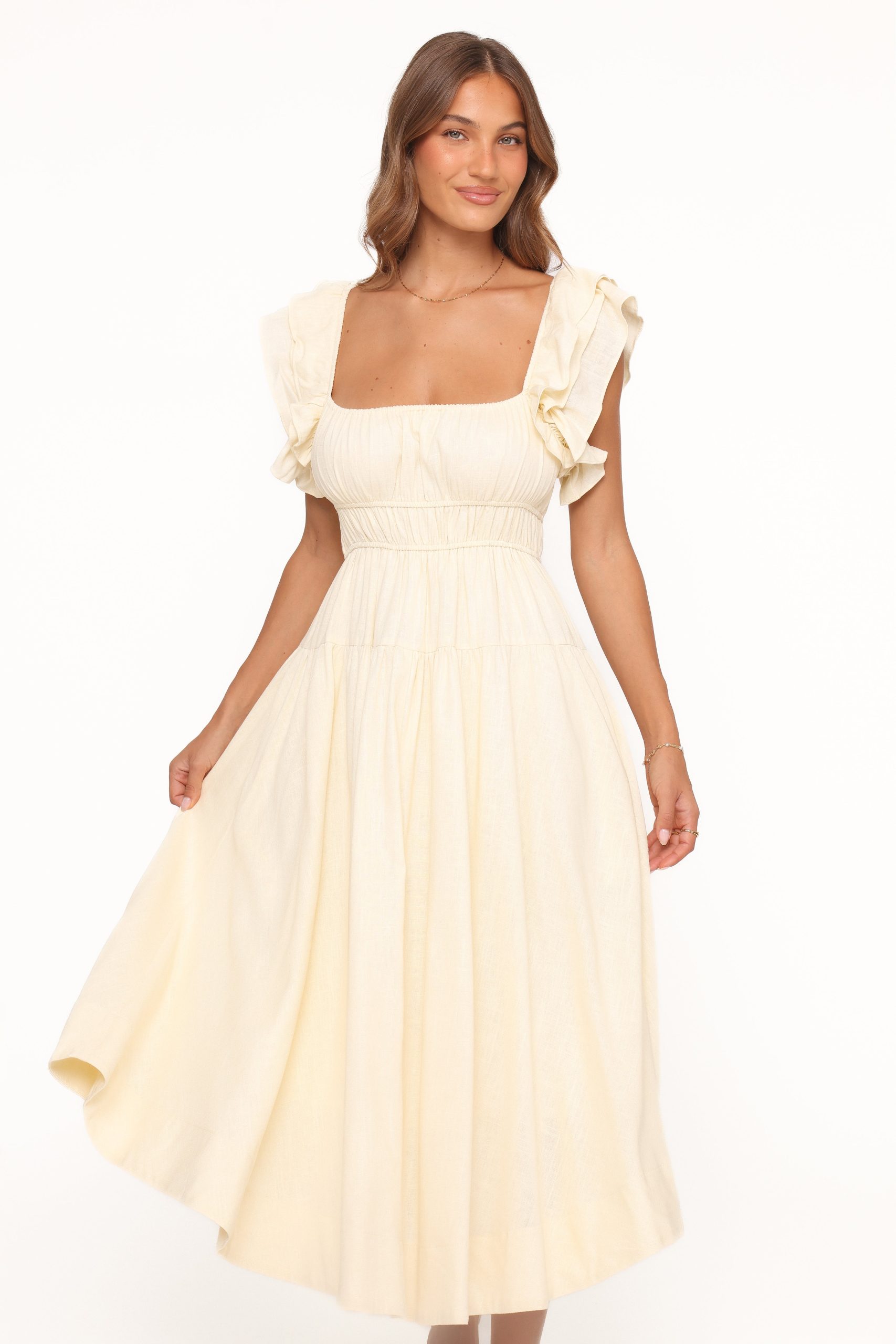 Linda Midi Dress - Butter Yellow - Image 2