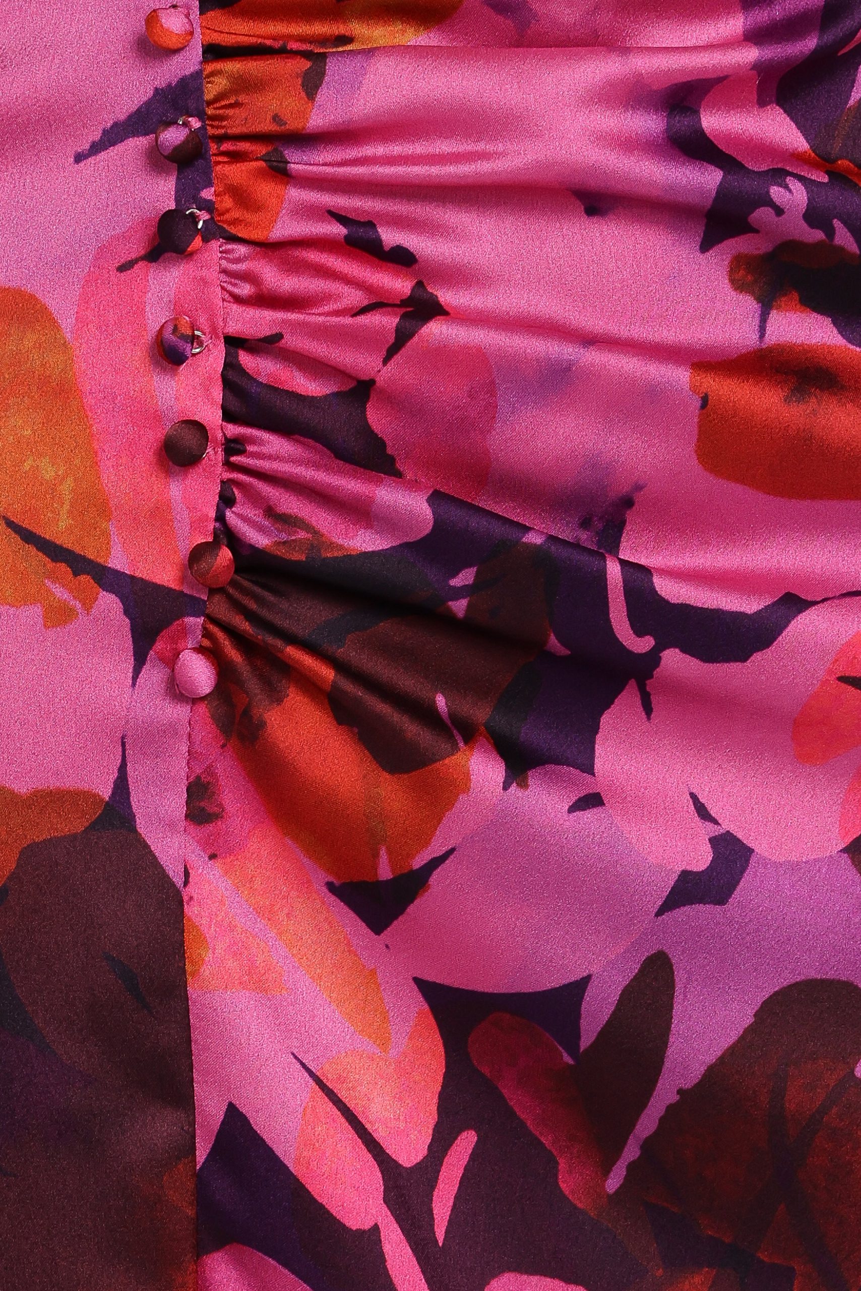 Lisbeth Midi Dress - Magenta Floral - Image 6