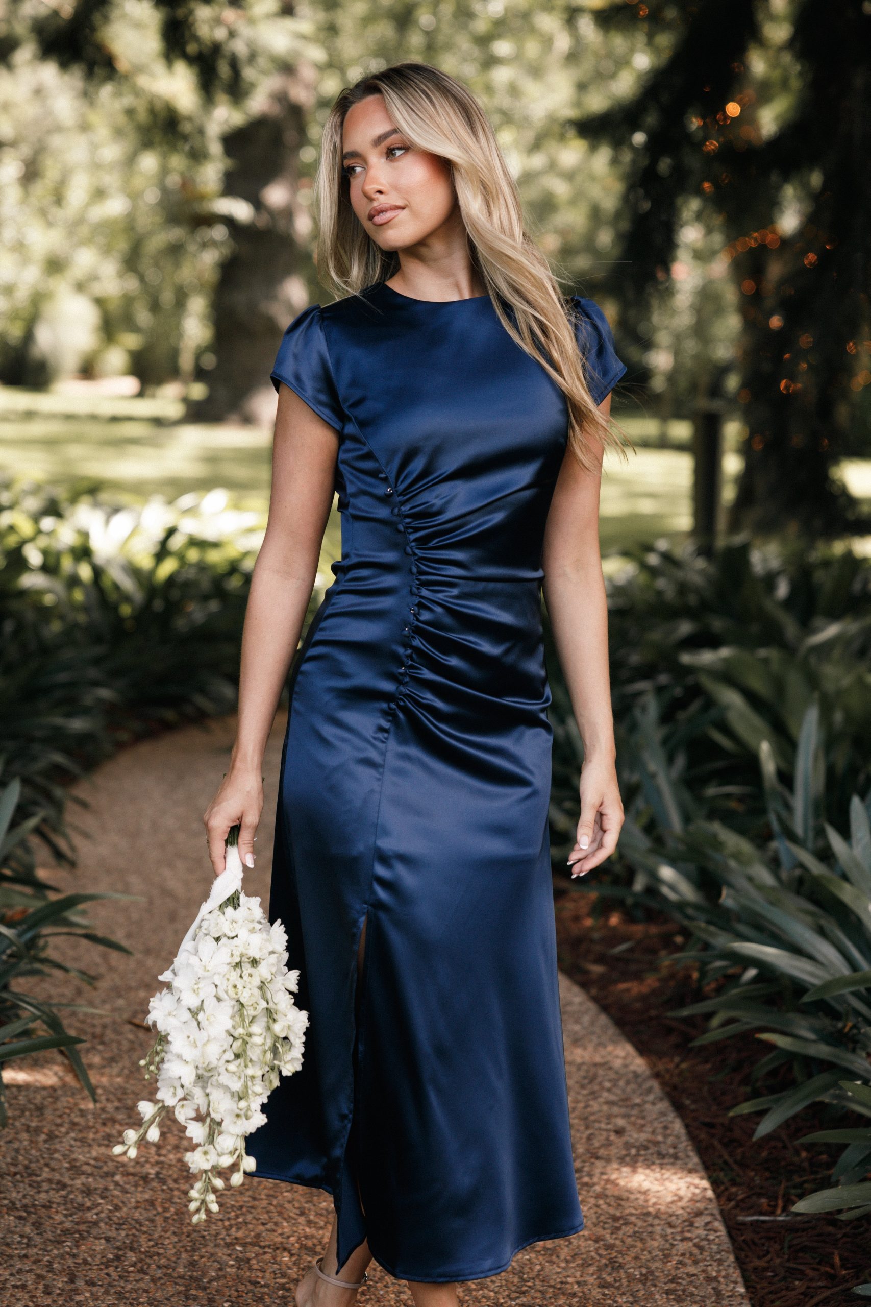 Lisbeth Midi Dress - Navy - Image 2