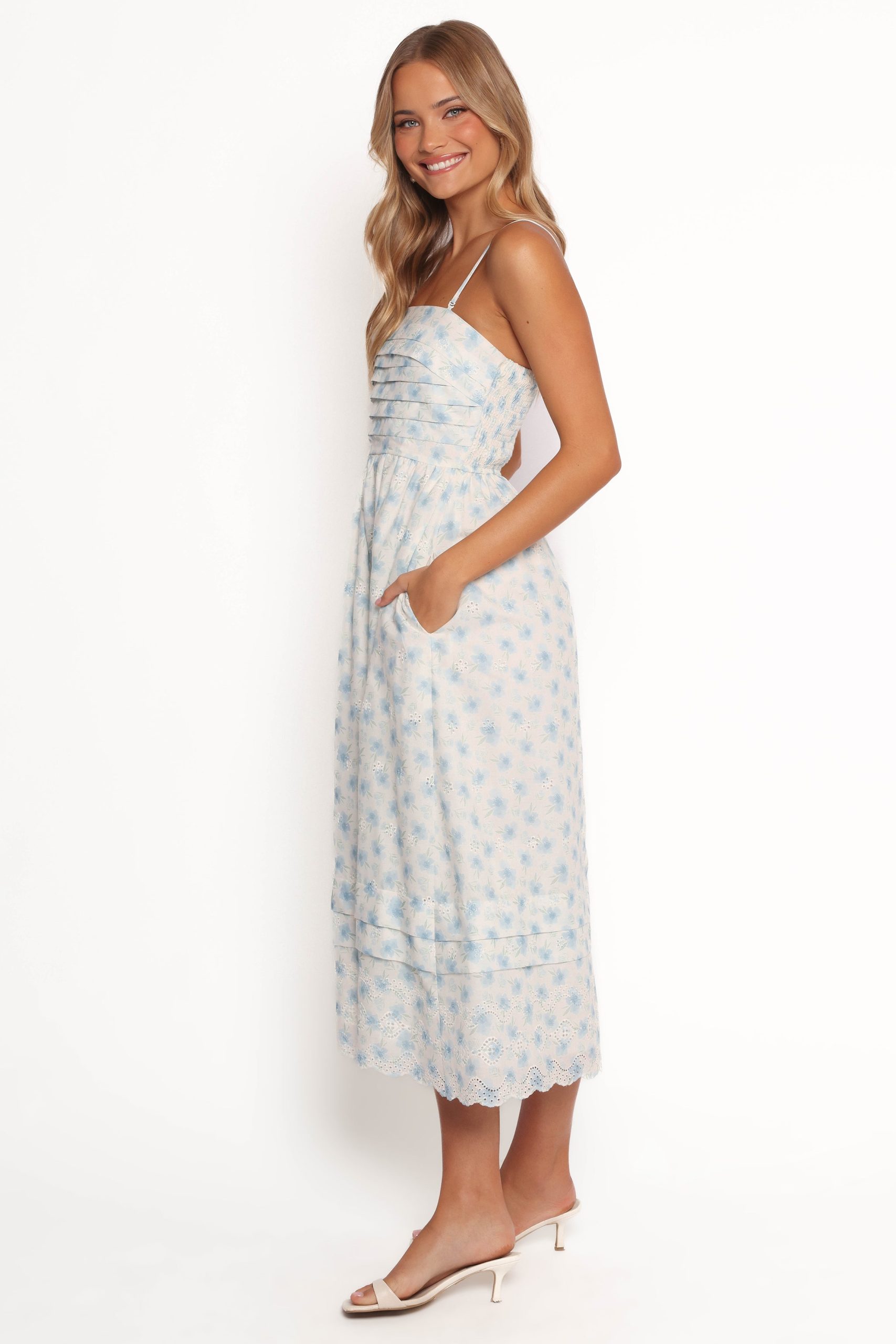 Lisette Midi Dress - Blue - Image 3