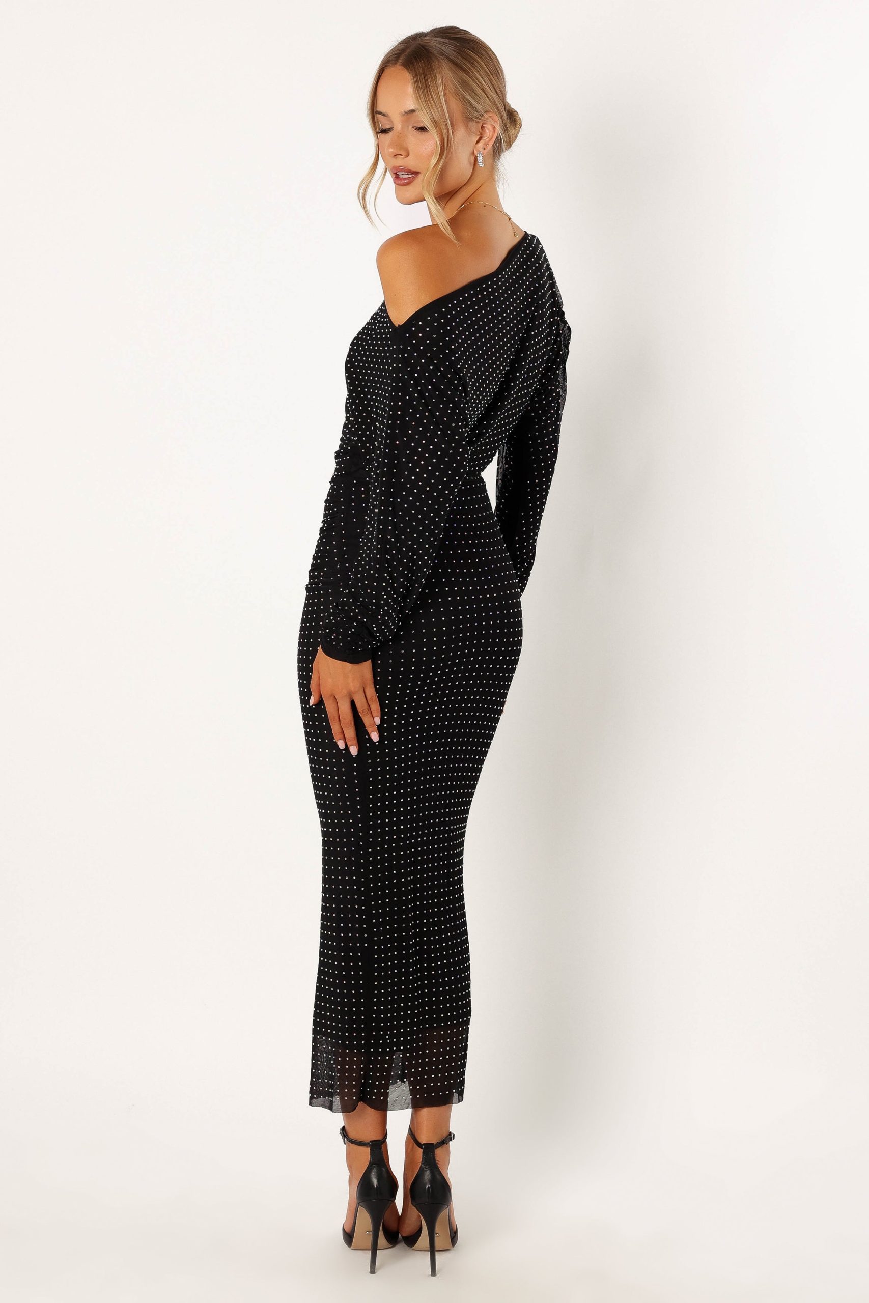 Loeve Long Sleeve Midi Dress - Black - Image 3
