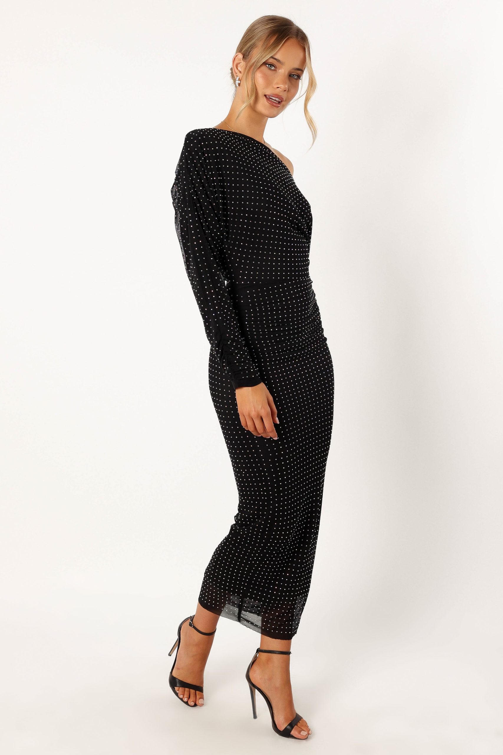 Loeve Long Sleeve Midi Dress - Black - Image 5