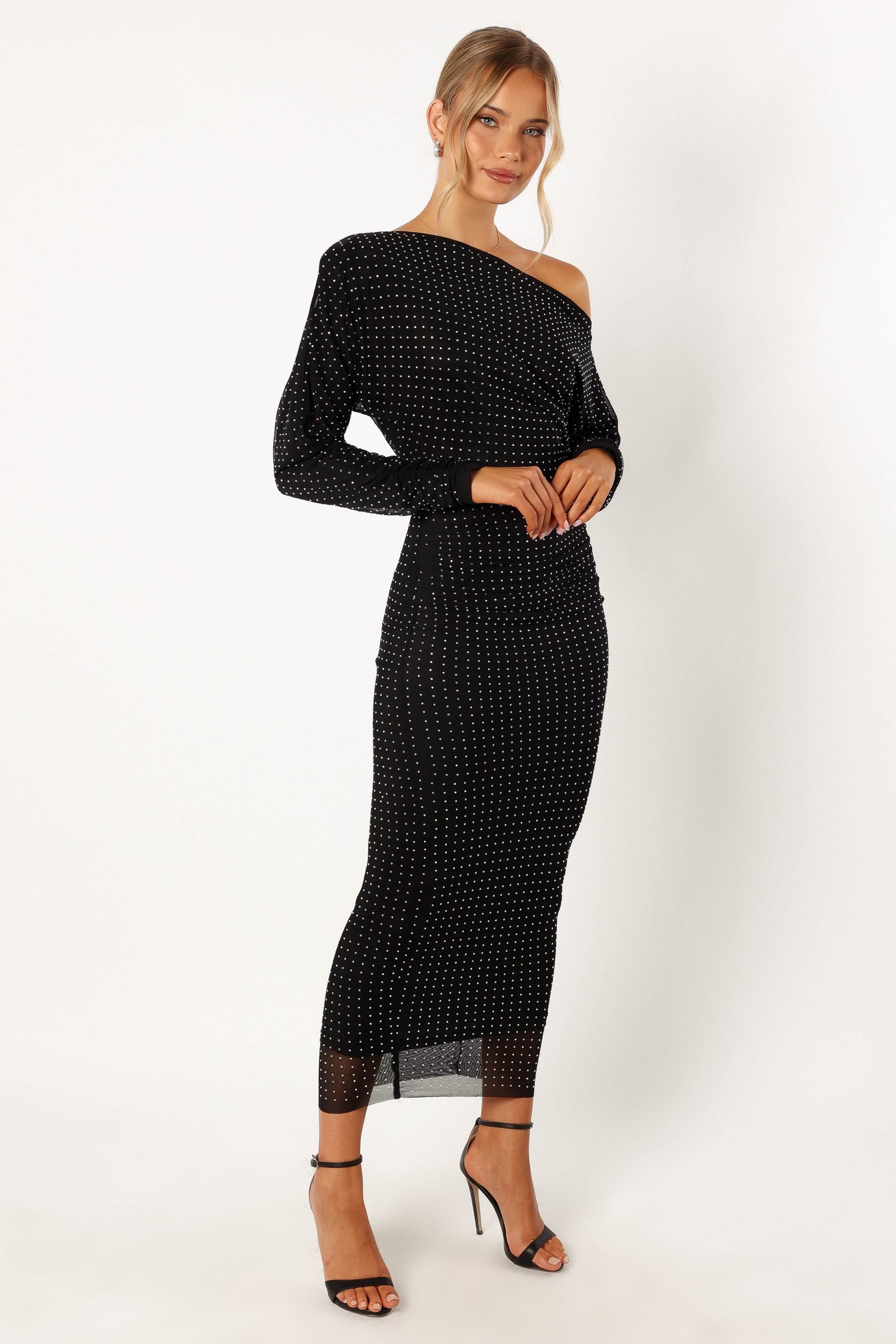 Loeve Long Sleeve Midi Dress - Black - Image 4