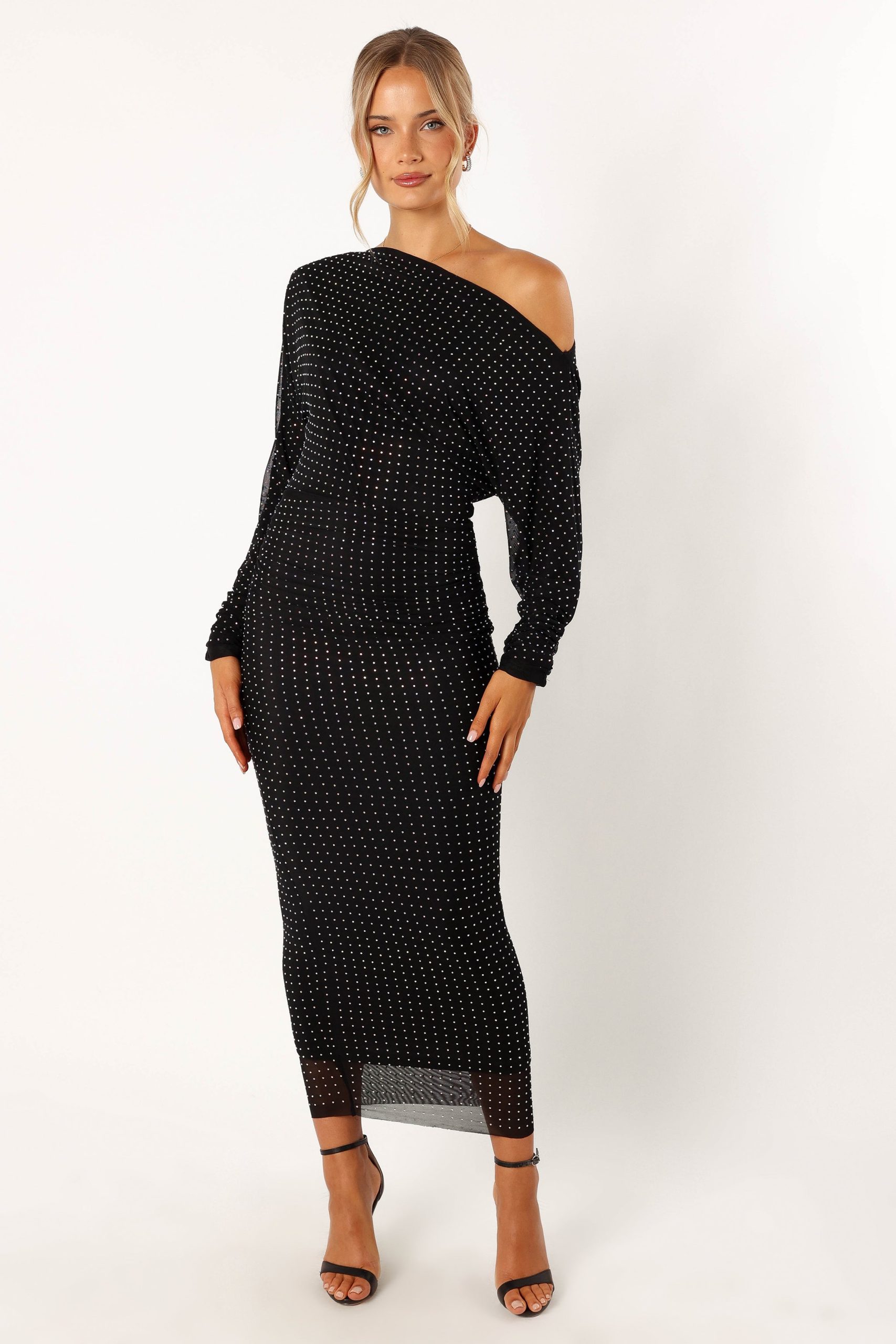 Loeve Long Sleeve Midi Dress - Black - Image 6