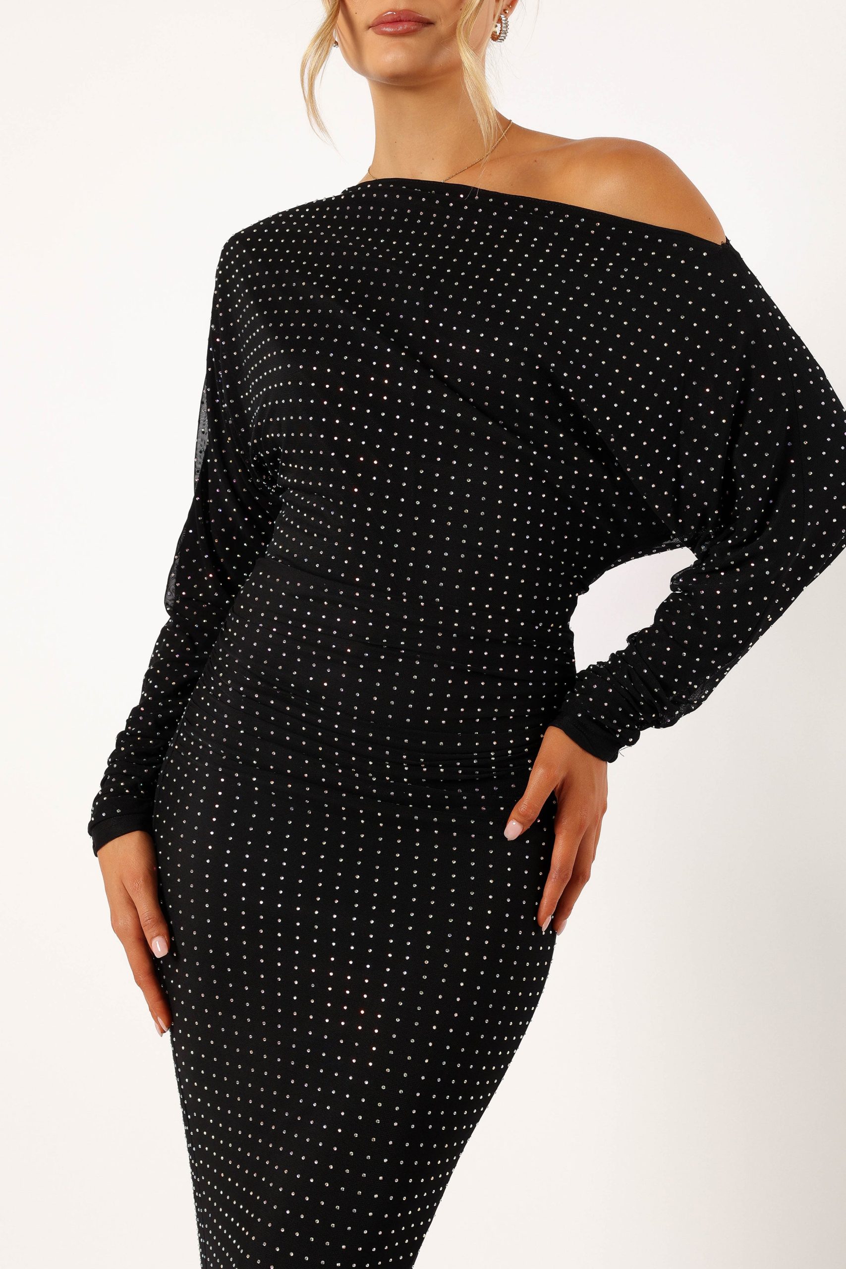 Loeve Long Sleeve Midi Dress - Black - Image 7