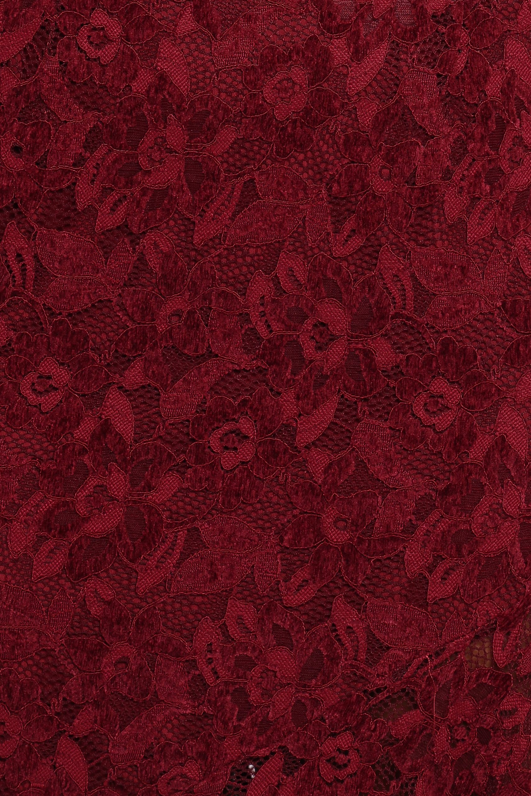 Lorde Midi Dress - Burgundy Lace - Image 8