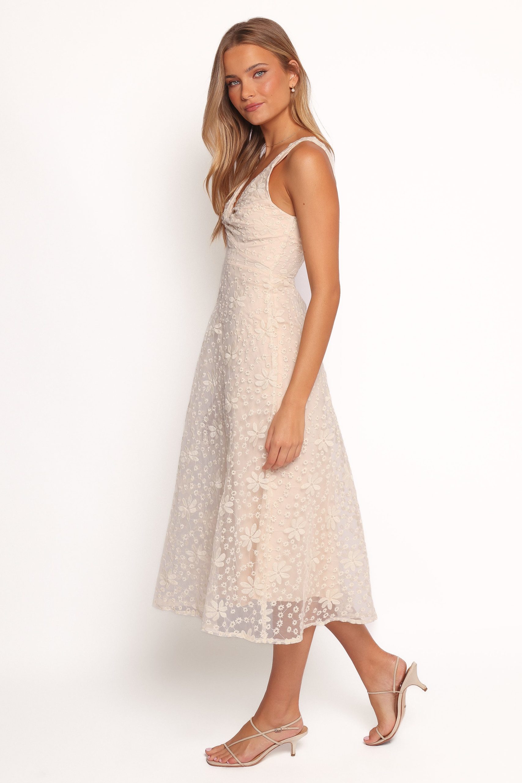 Louise Midi Dress - Cream - Image 5