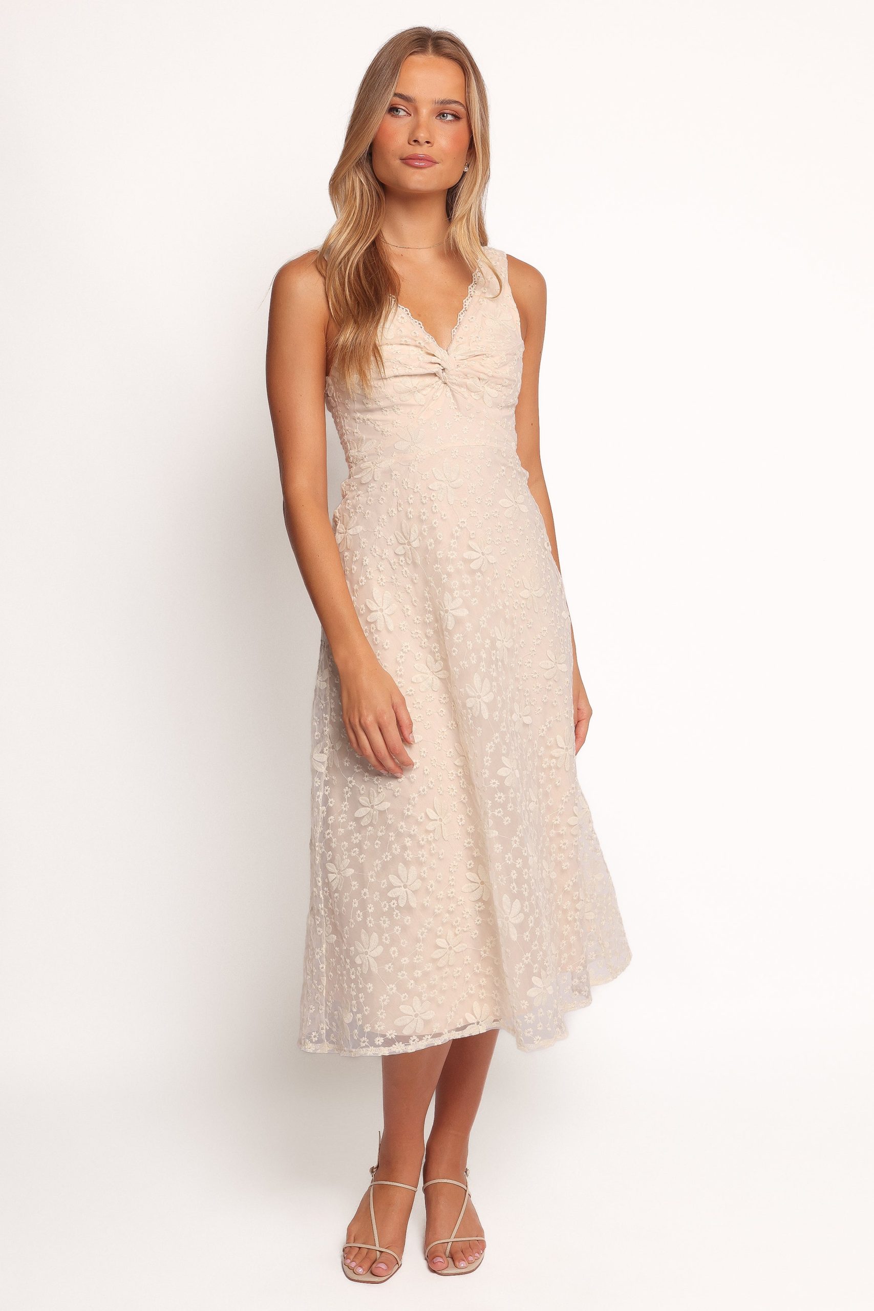 Louise Midi Dress - Cream - Image 6