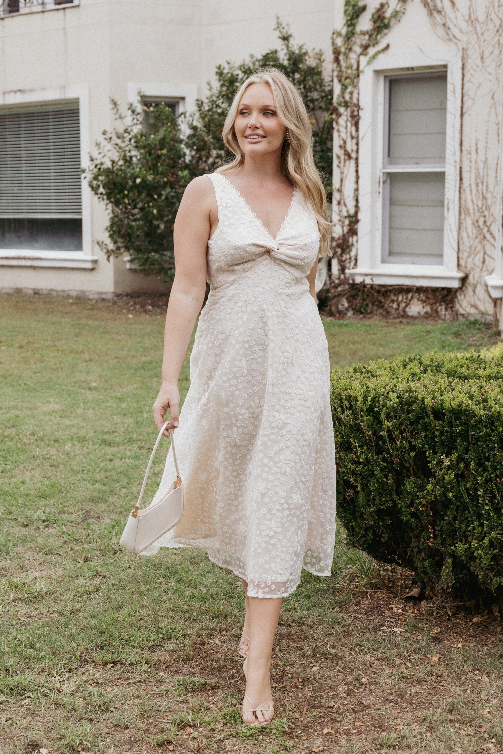 Louise Midi Dress - Cream - Image 8