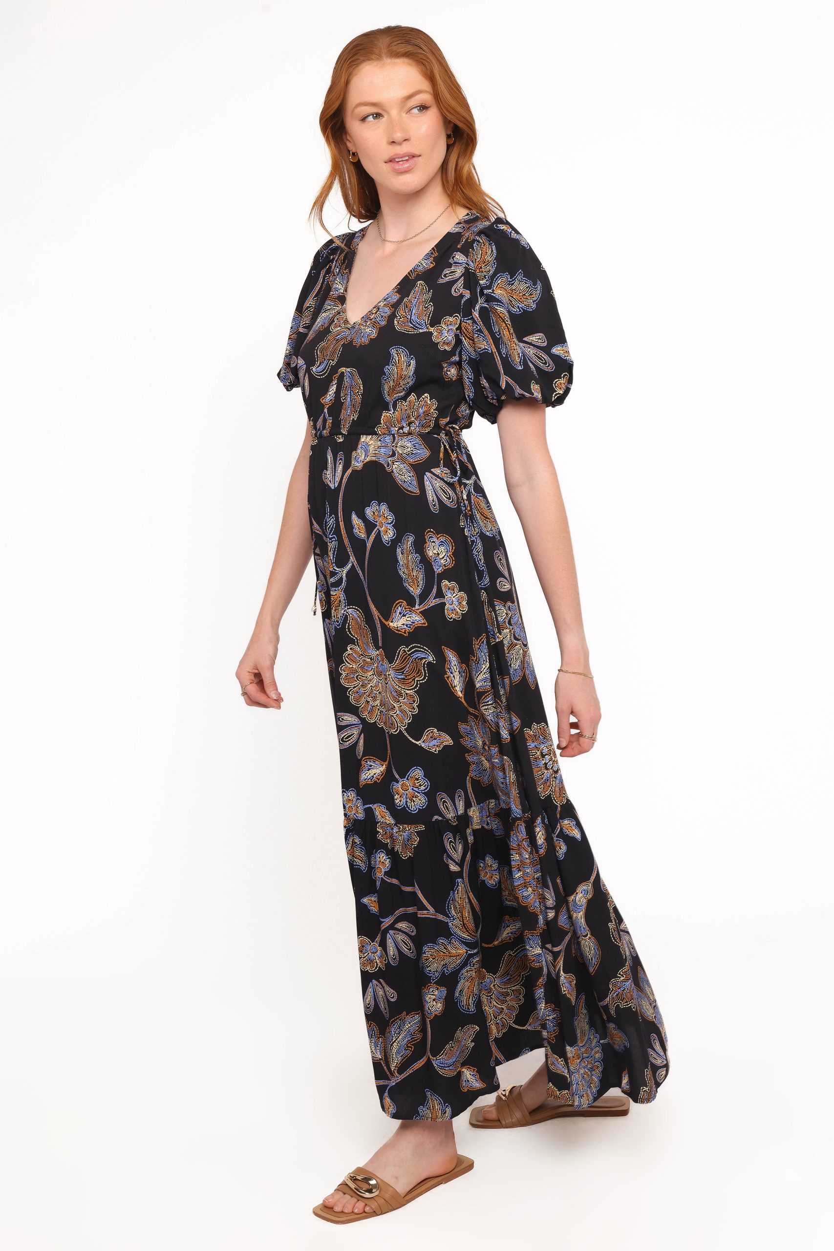 Loveen Maxi Dress - Black Floral - Image 3