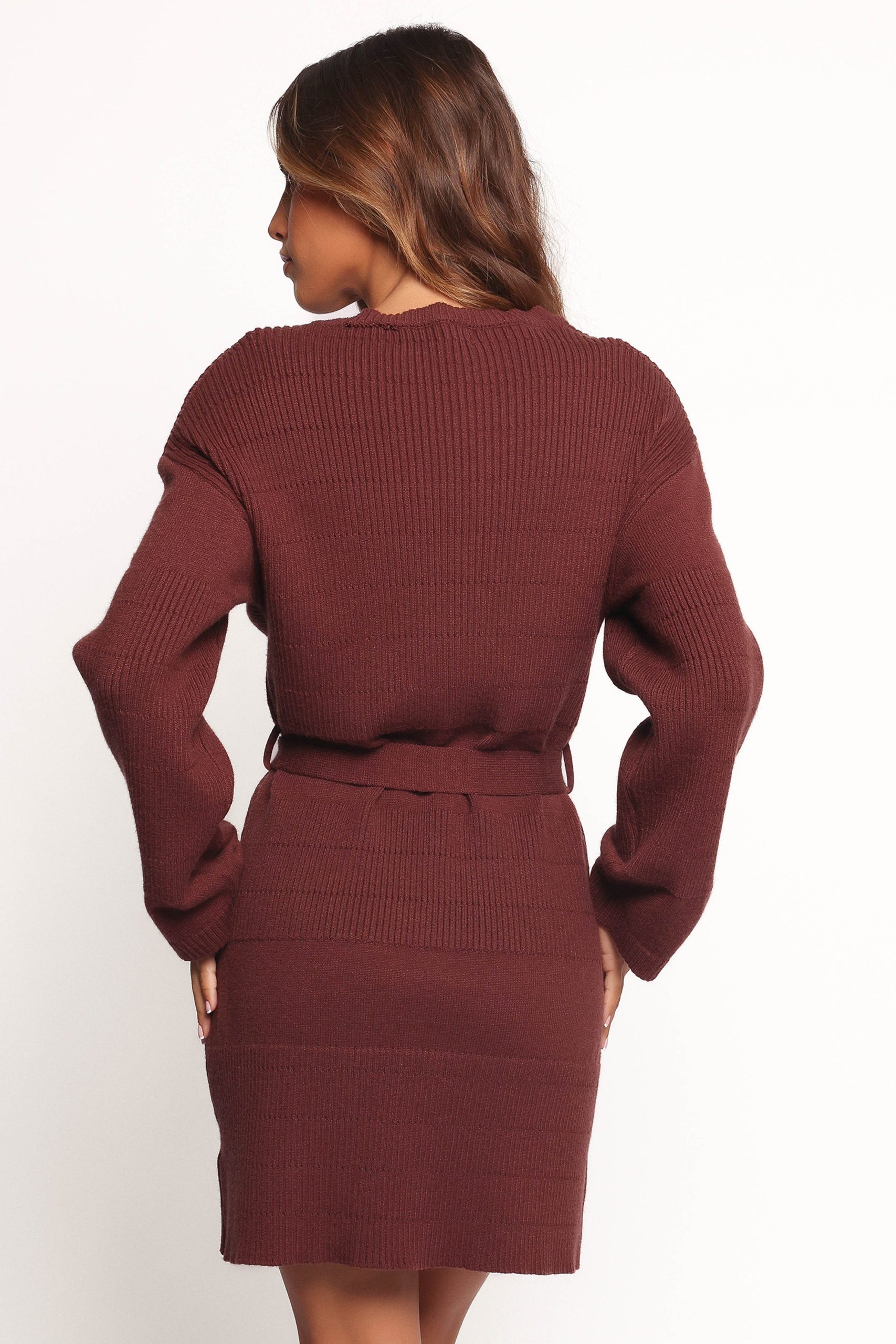 Lucca Mini Sweater Dress - Chocolate Brown - Image 5