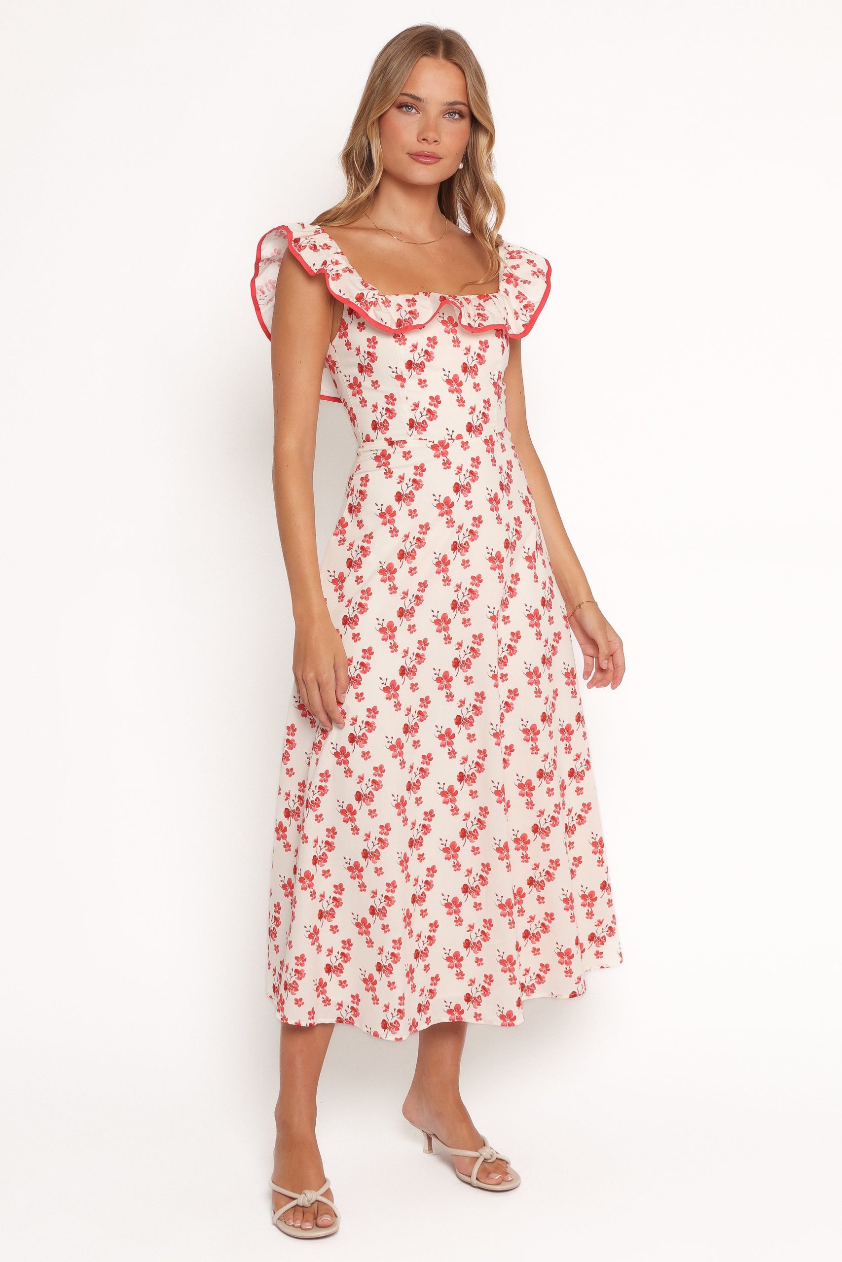 Lucille Maxi Dress - Red Floral - Image 5