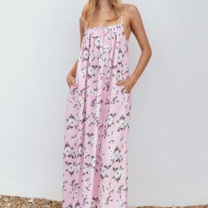 Lumina Maxi Dress - Pink Floral