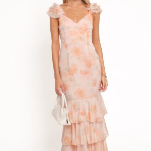 Lydia Maxi Dress - Pink Floral